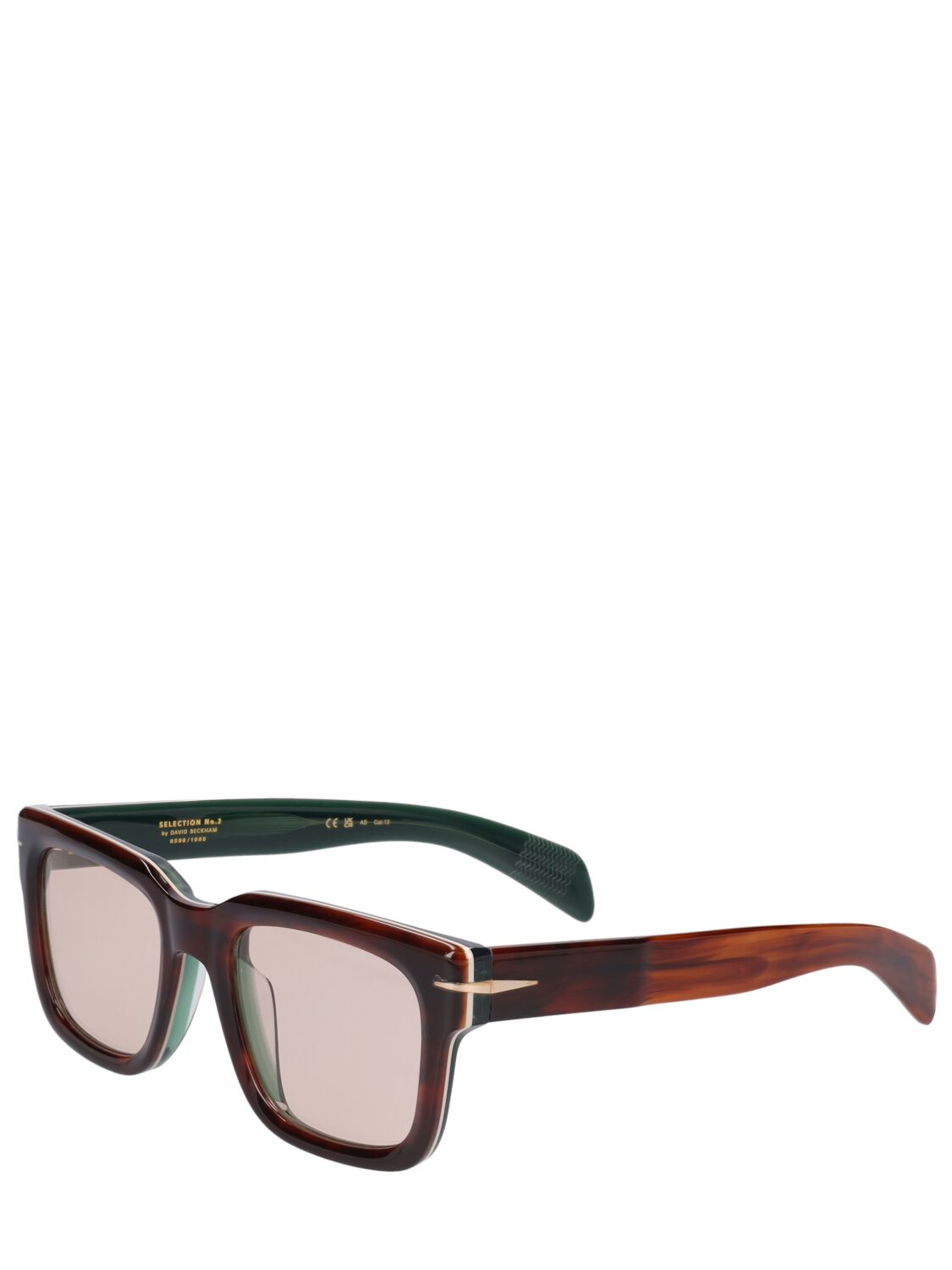 Shop Db Eyewear By David Beckham Db Geometric Acetate Sunglasses In Brown