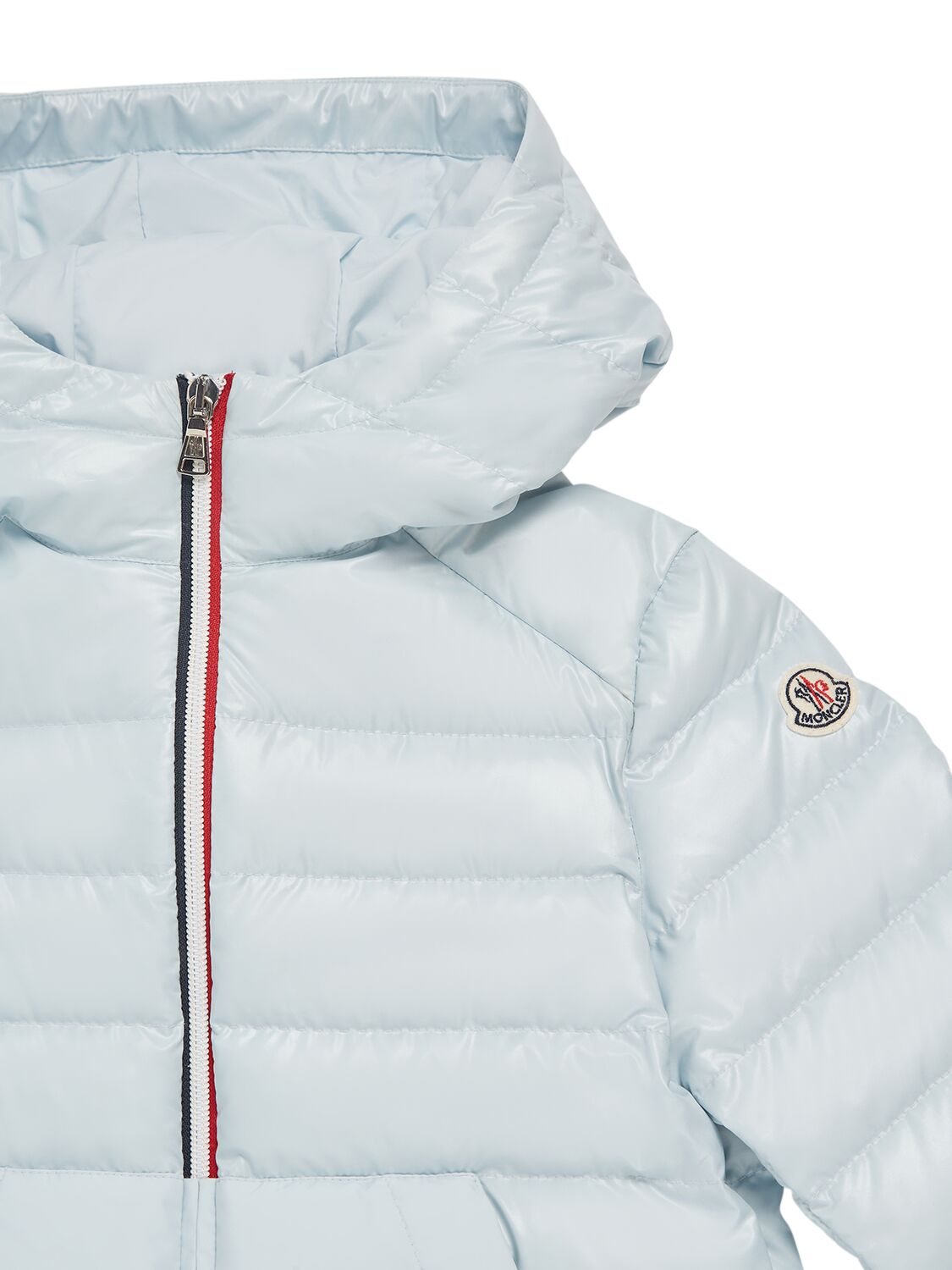 Shop Moncler Masserau Nylon Down Jacket In Light Blue