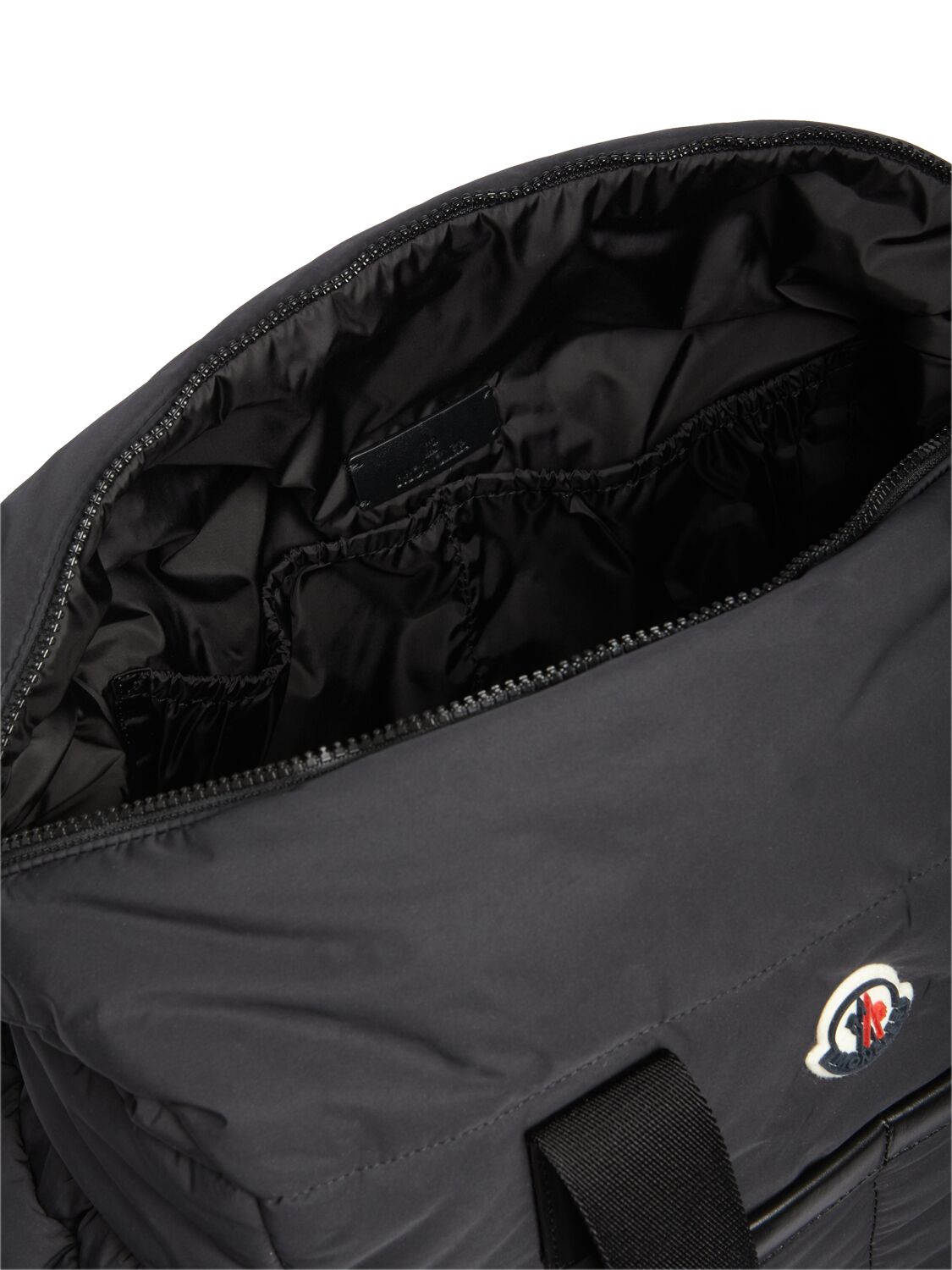 Shop Moncler Nylon Tote Changing Bag In Black
