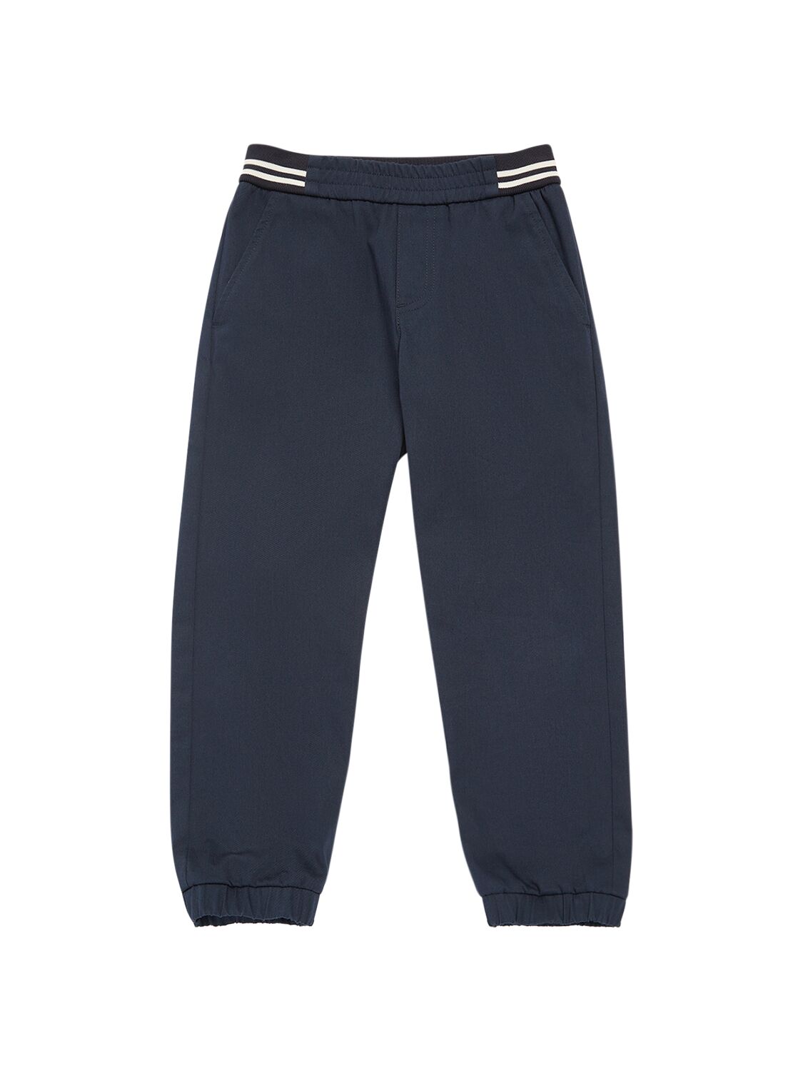 Moncler Kids' Stretch Cotton Sweatpants In Blue