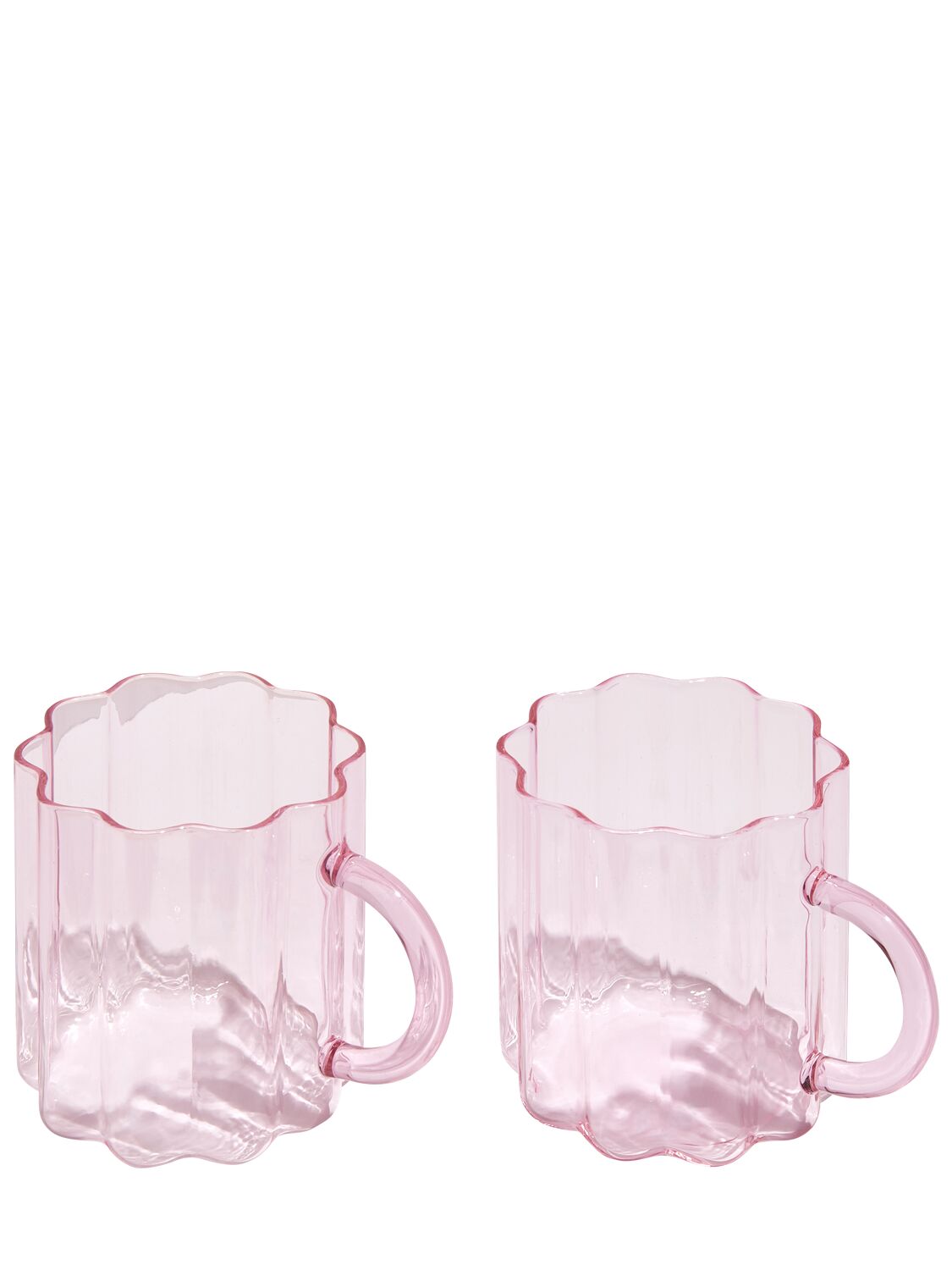 Fazeek Set Of 2 Wave Mugs In Pink