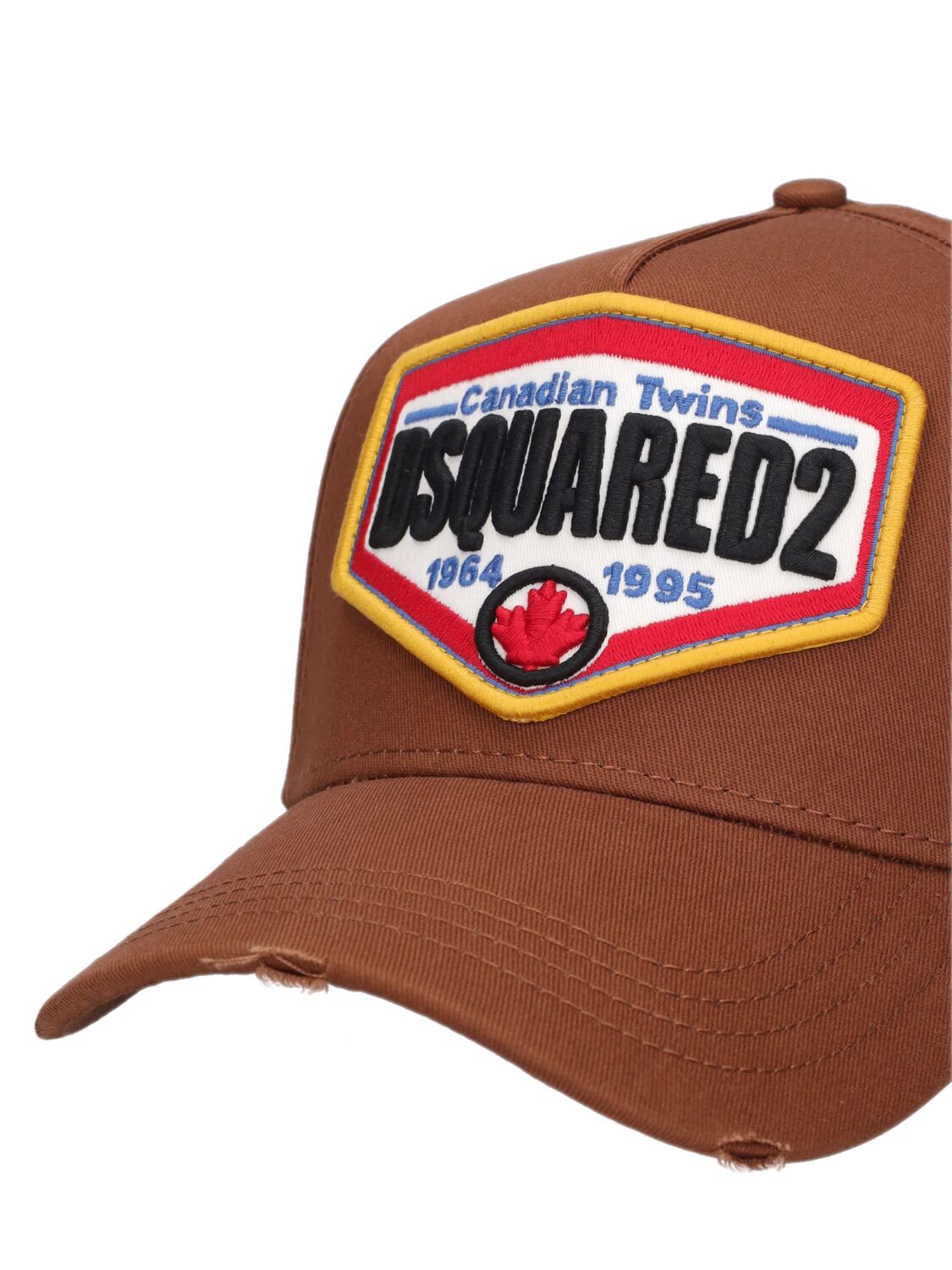Shop Dsquared2 Logo Baseball Cap In Brown