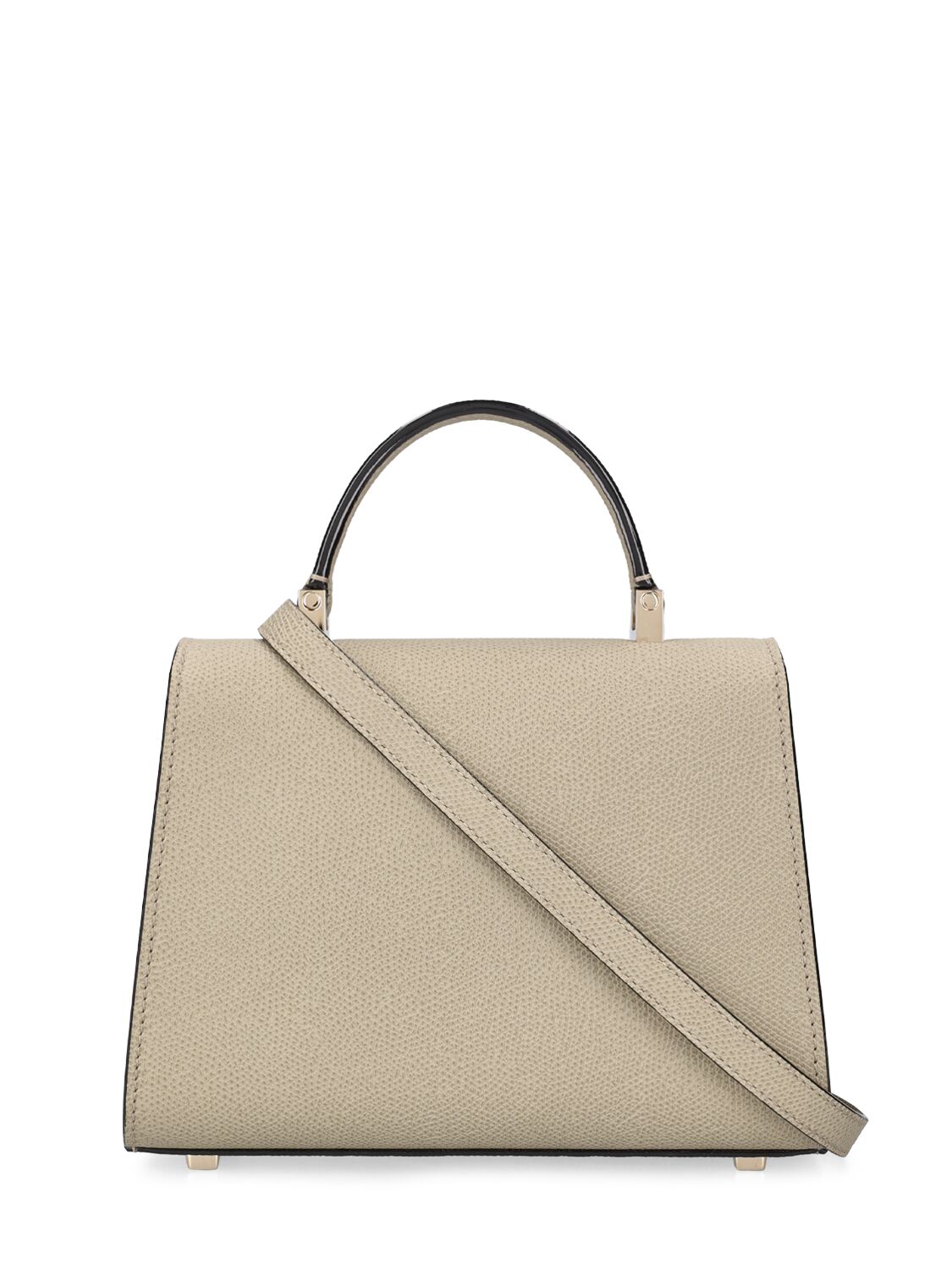 Shop Valextra Micro Iside Grained Leather Bag In Tundra