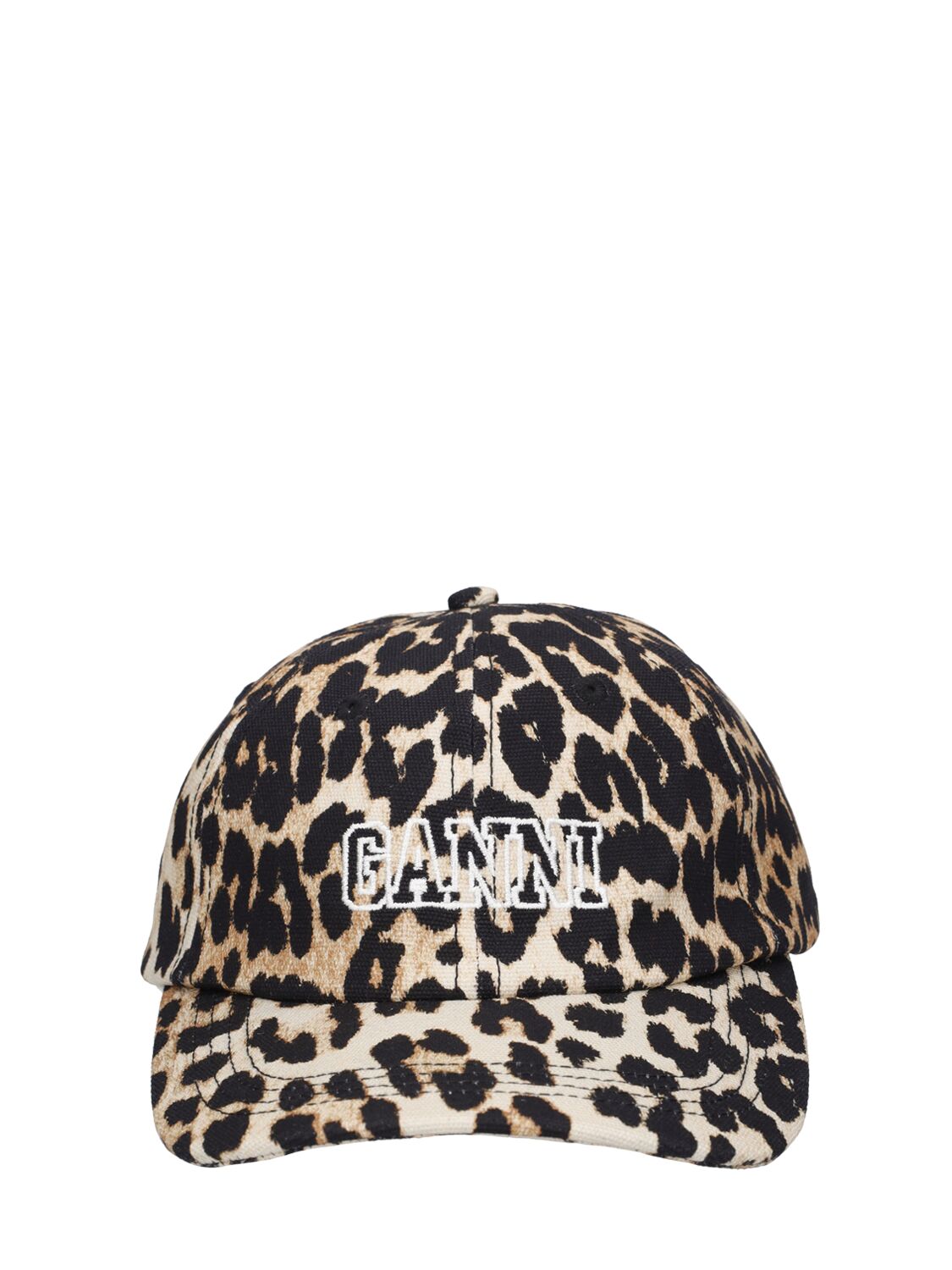 Ganni Leopard Printed Baseball Cap