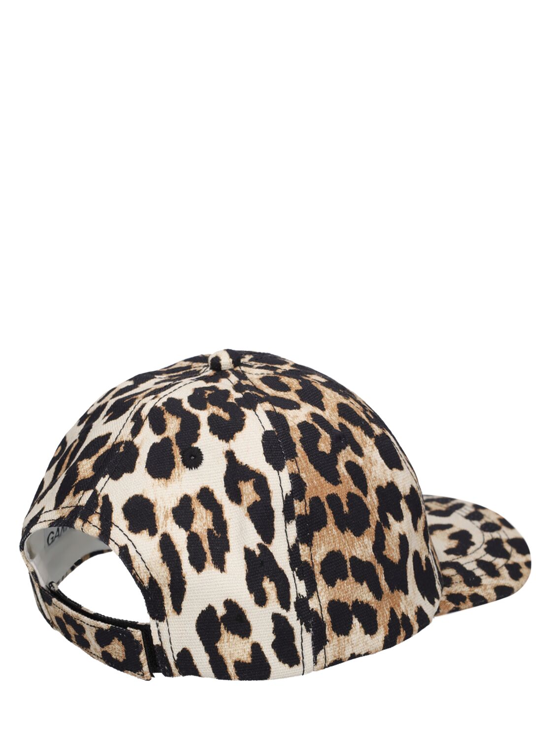 Shop Ganni Leopard Printed Baseball Cap