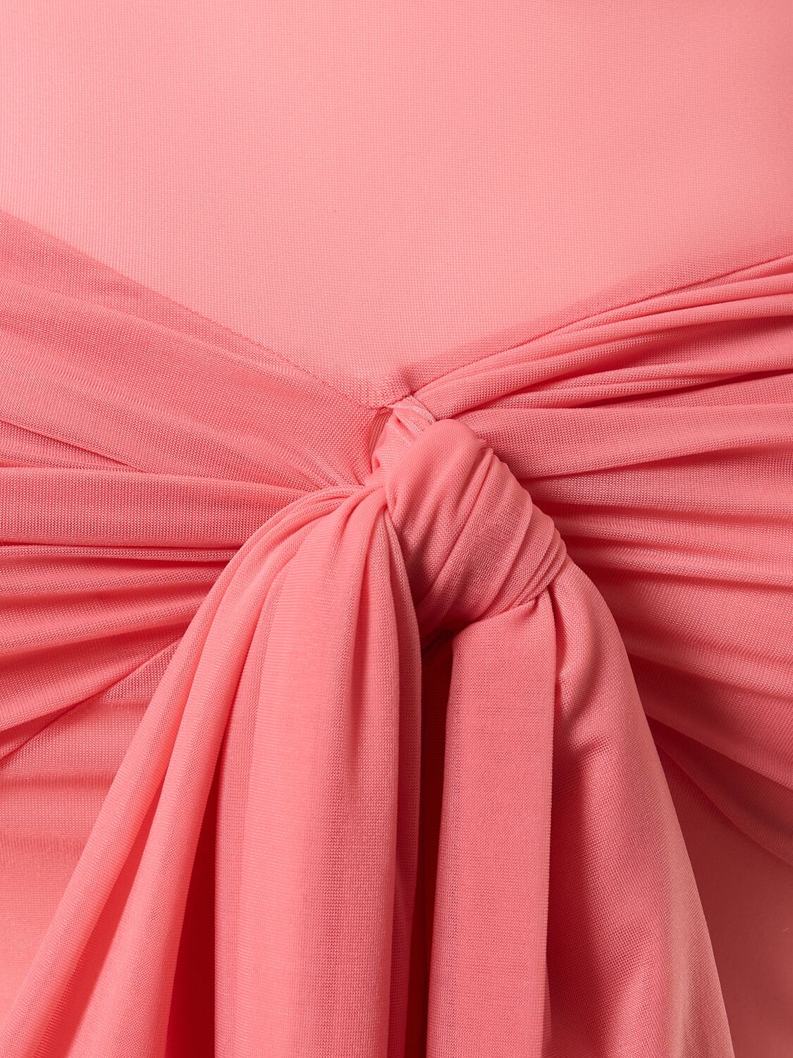 Shop Blumarine Jersey Long Sleeve Top W/bow In Pink