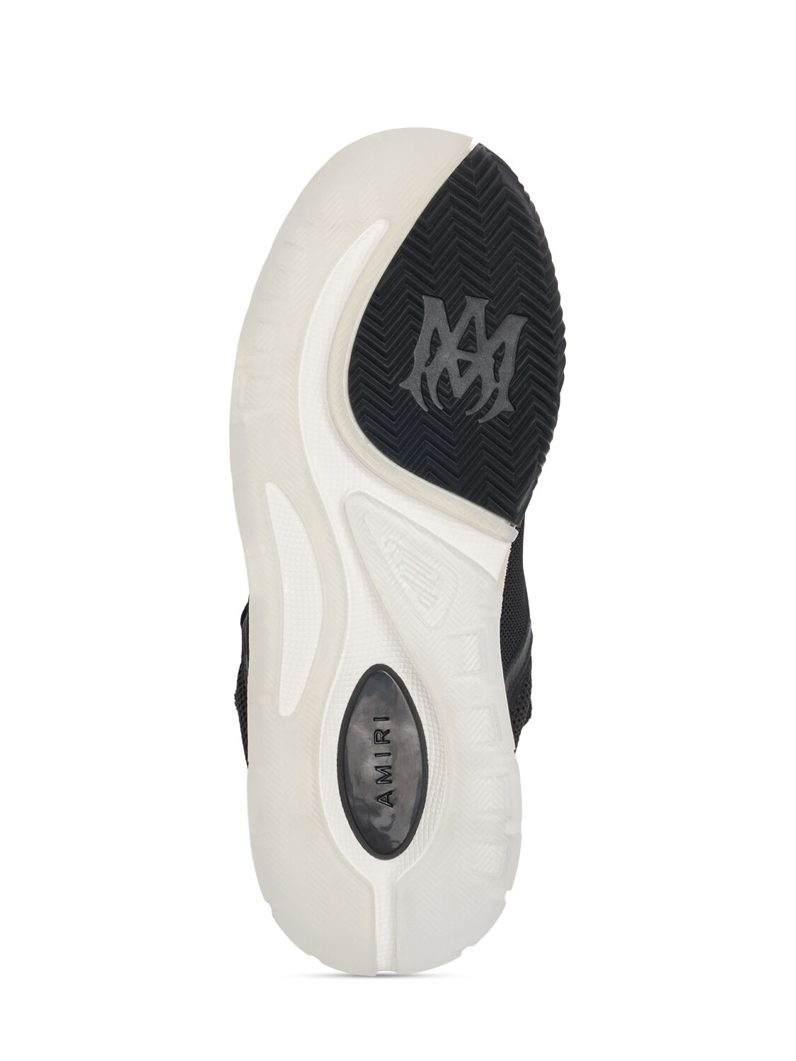 Shop Amiri Ma-1 Leather Low Top Sneakers In Black/white