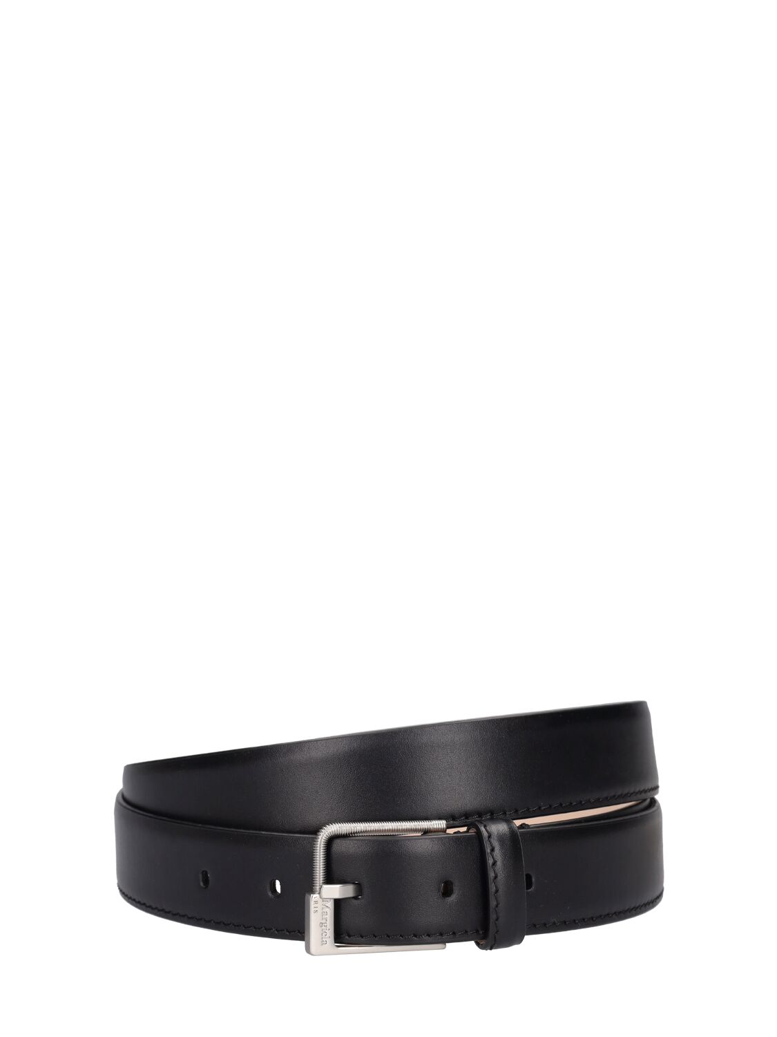 Maison Margiela 30mm Leather Belt In Black