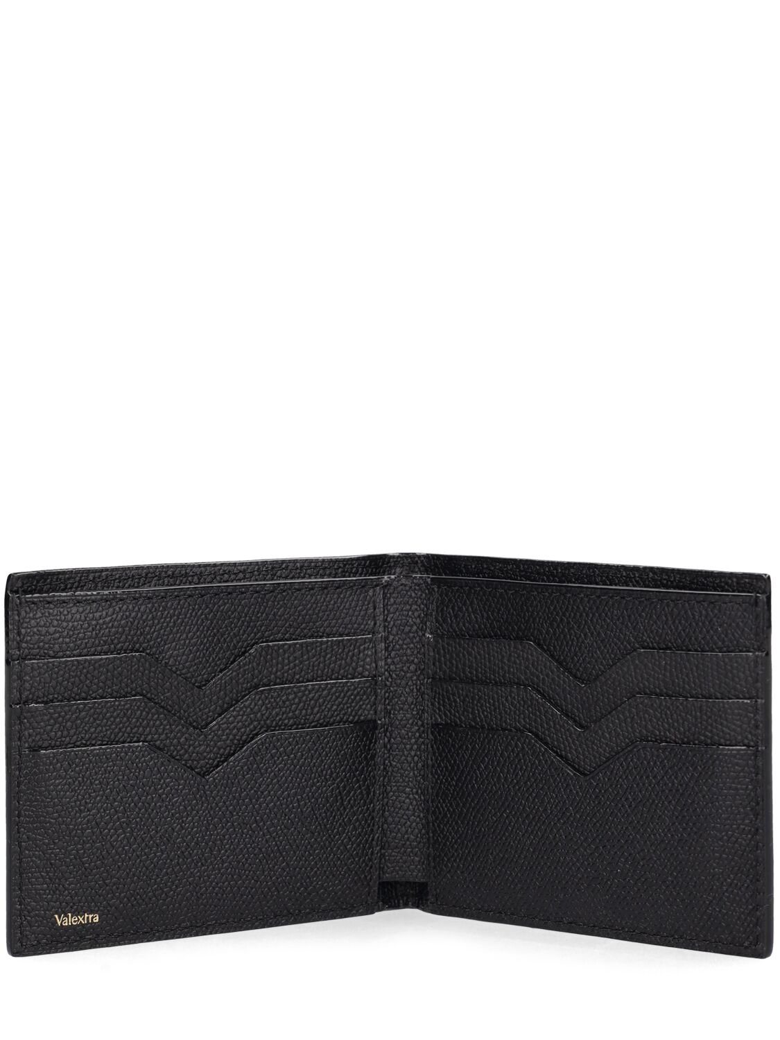 Shop Valextra 6cc Leather Bifold Wallet In Schwarz
