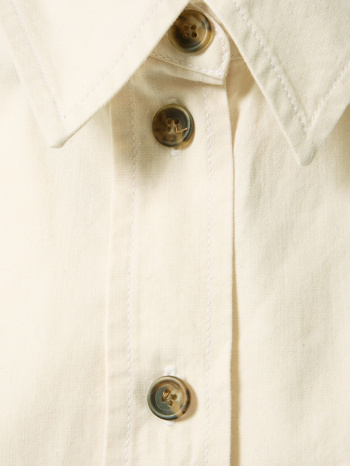 VICTORIA BECKHAM PLEAT DETAIL OVERSIZE COTTON DENIM SHIRT 