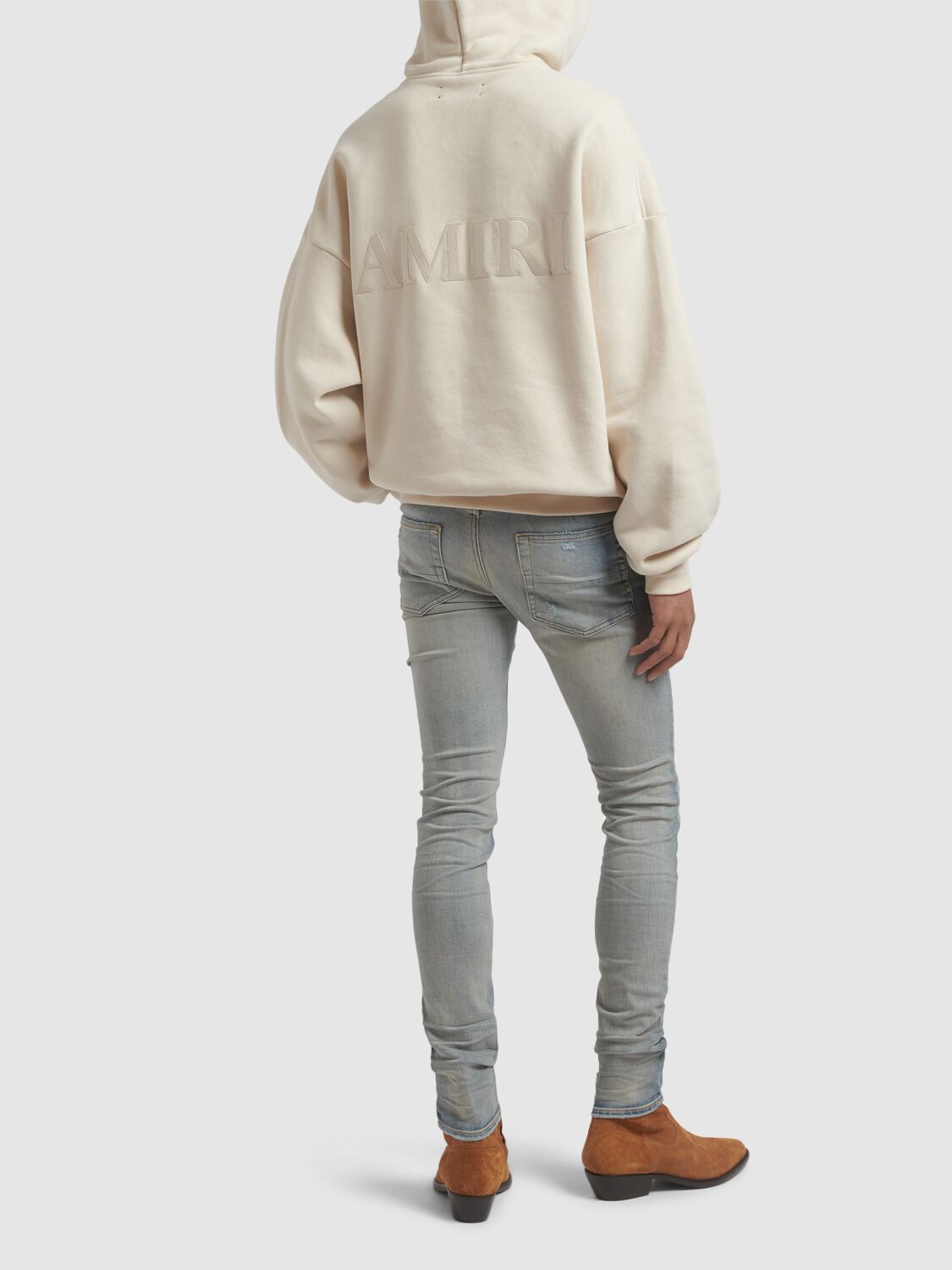 Shop Amiri Oversize Hoodie In Beige