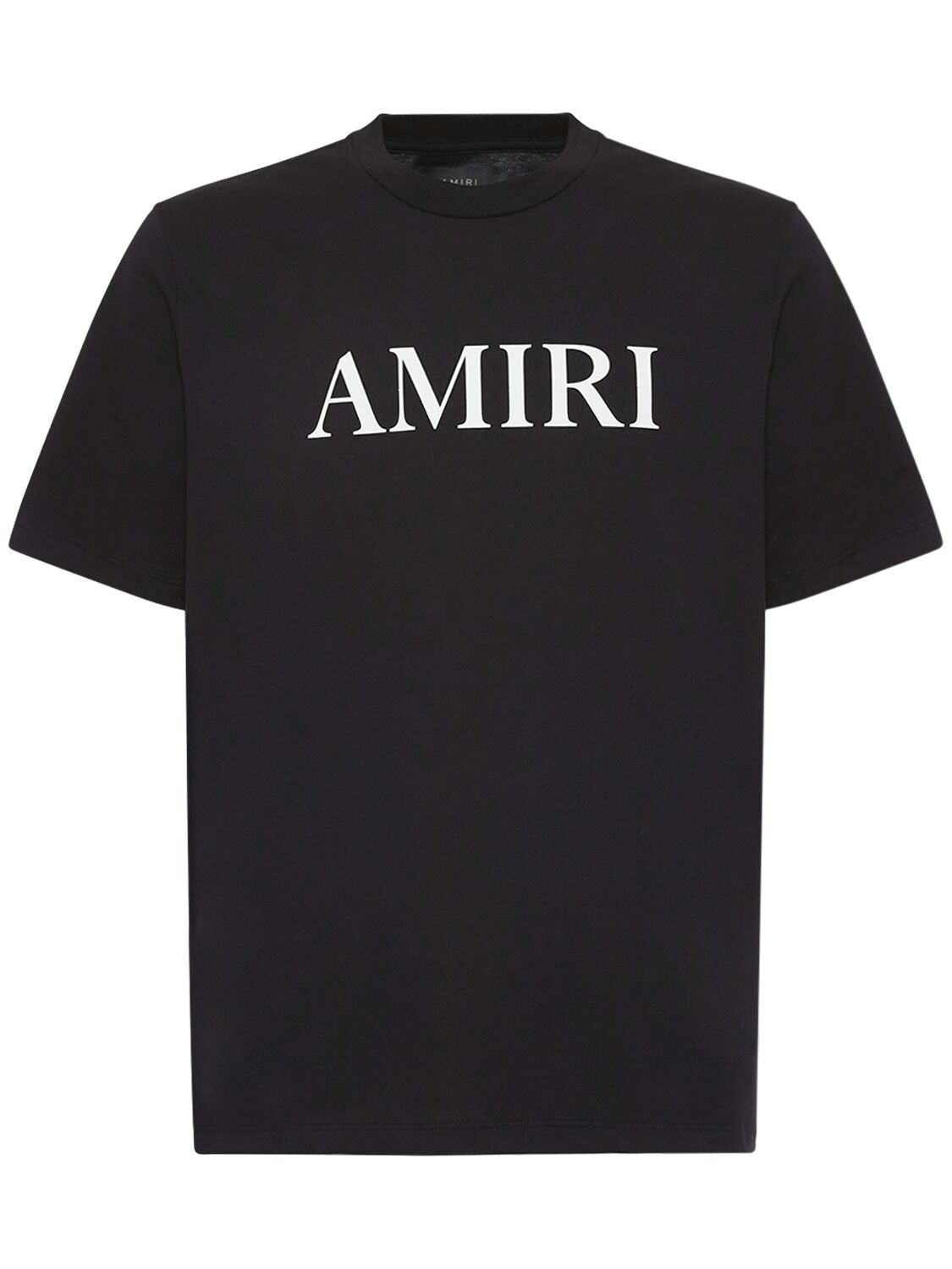Shop Amiri Logo Cotton T-shirt In Black