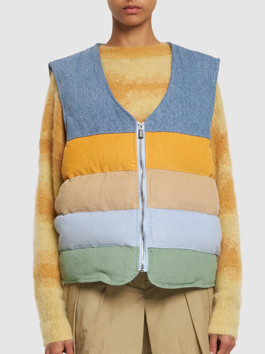 Shop Homme + Femme La Tyson Corduroy Vest In Multicolor