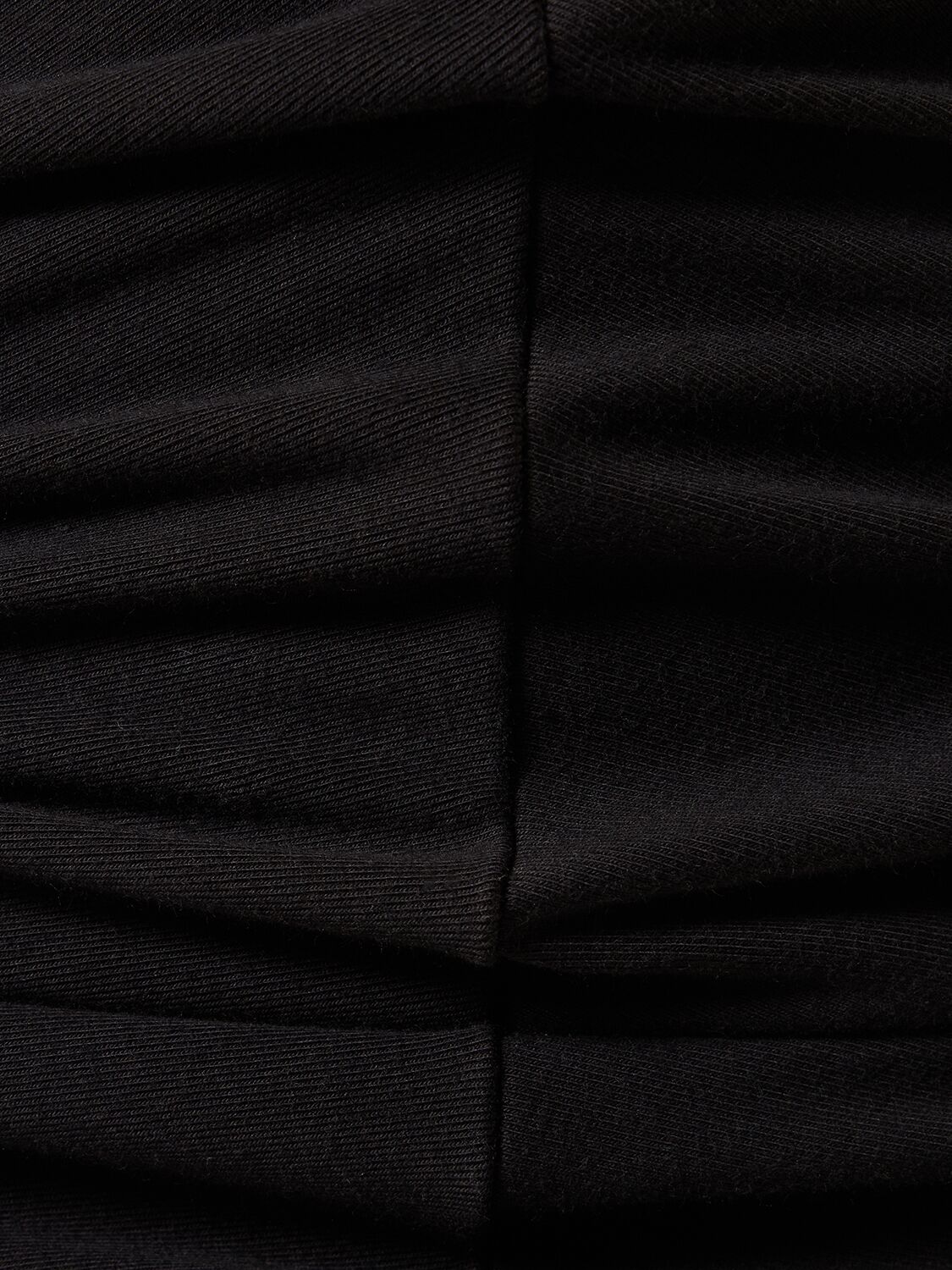 Alexander Wang Drop Shoulder Cotton Blend Mini Dress In 블랙