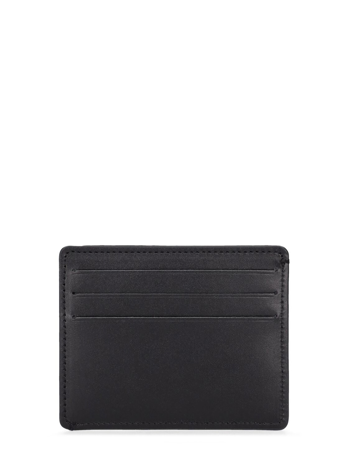 Maison Margiela Grained Leather Card Holder In Black