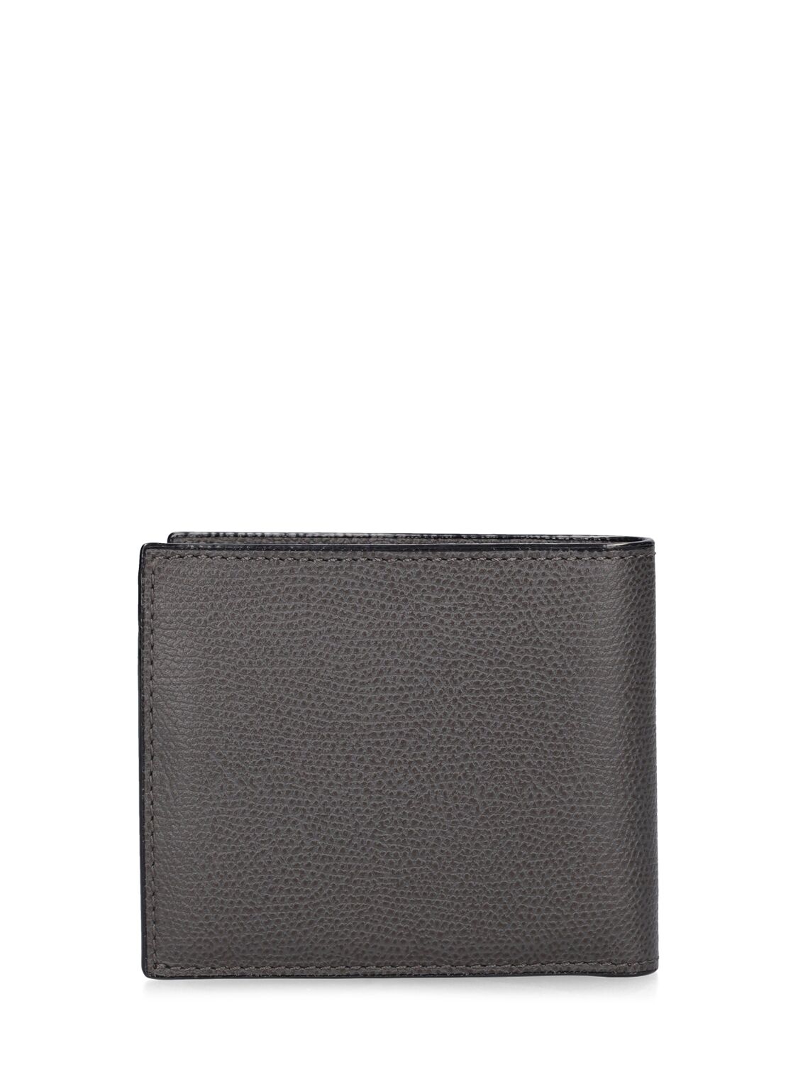 Shop Valextra 6cc Leather Bifold Wallet In Fumo Londra