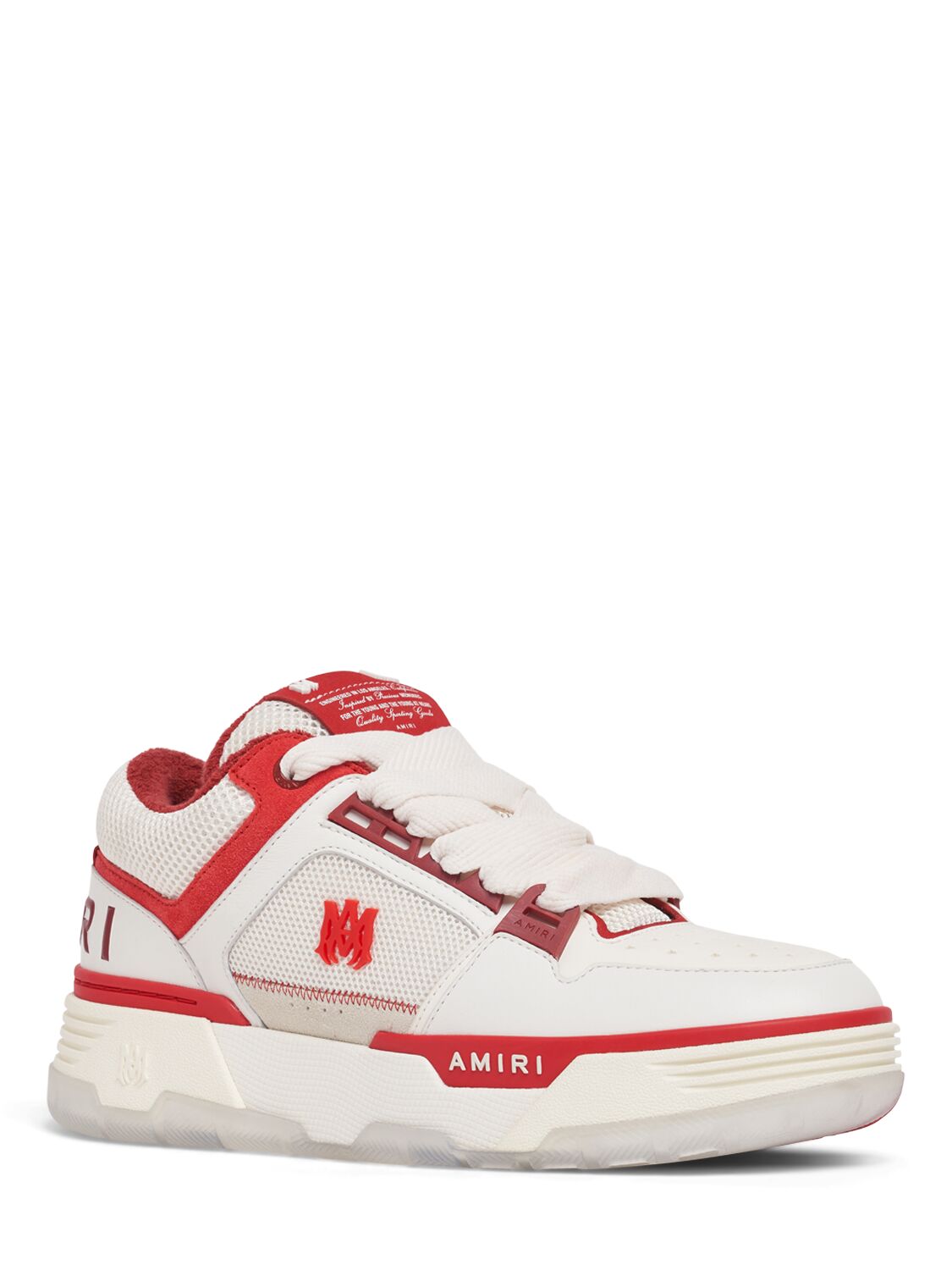 Shop Amiri Ma-1 Sneakers In Red/white