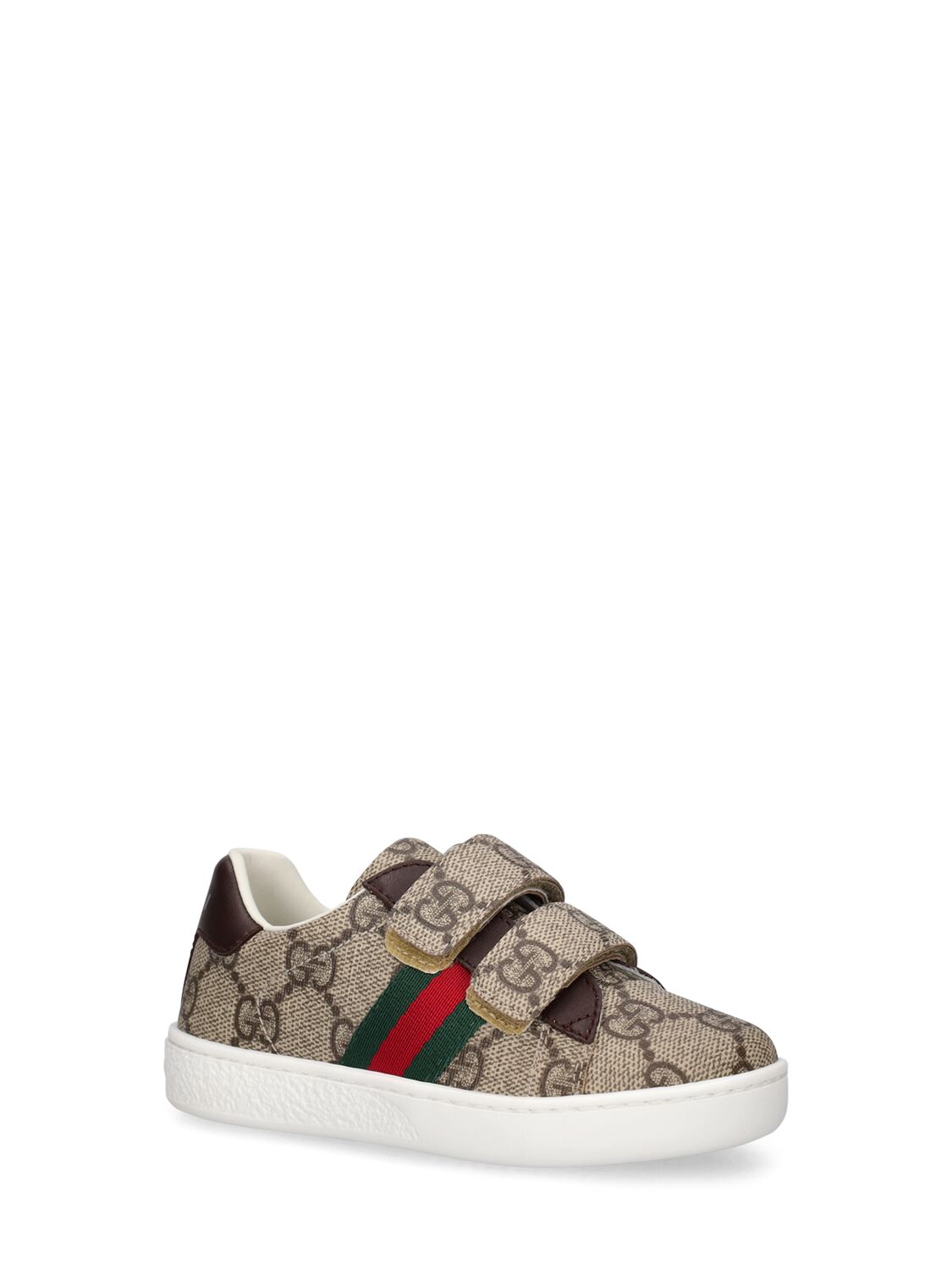Shop Gucci Gg Supreme Sneakers In Beige,ebony