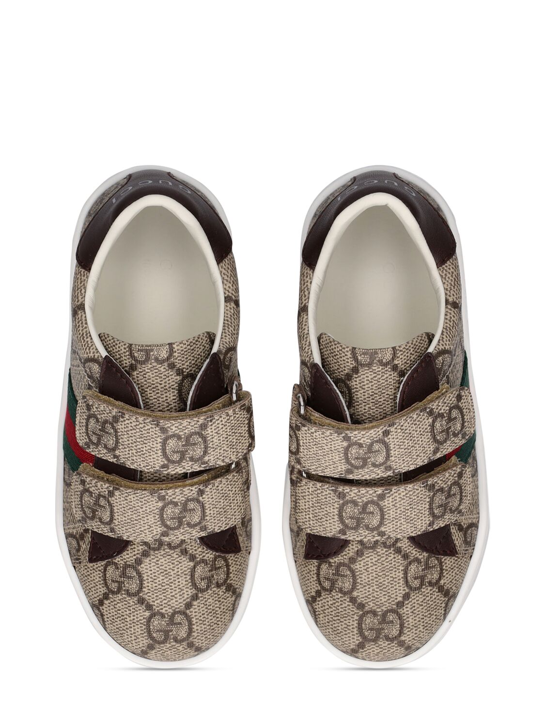 Shop Gucci Gg Supreme Sneakers In Beige,ebony