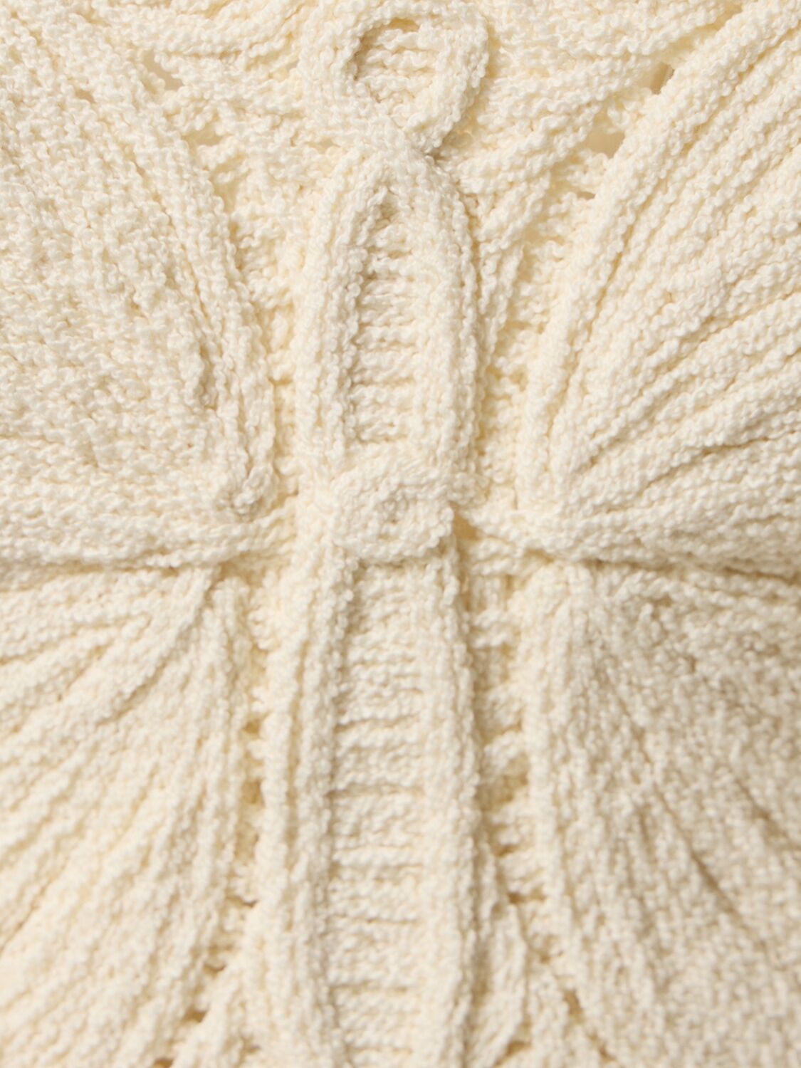 Shop Blumarine Butterfly Cotton Blend Knit Crop Top In White