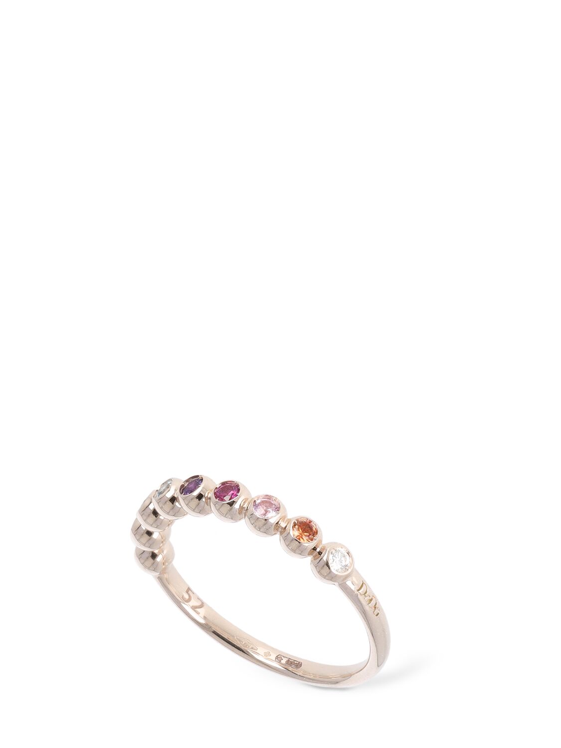 Dodo 9kt Rose Gold Bollicine Crystal Ring In Multi,gold