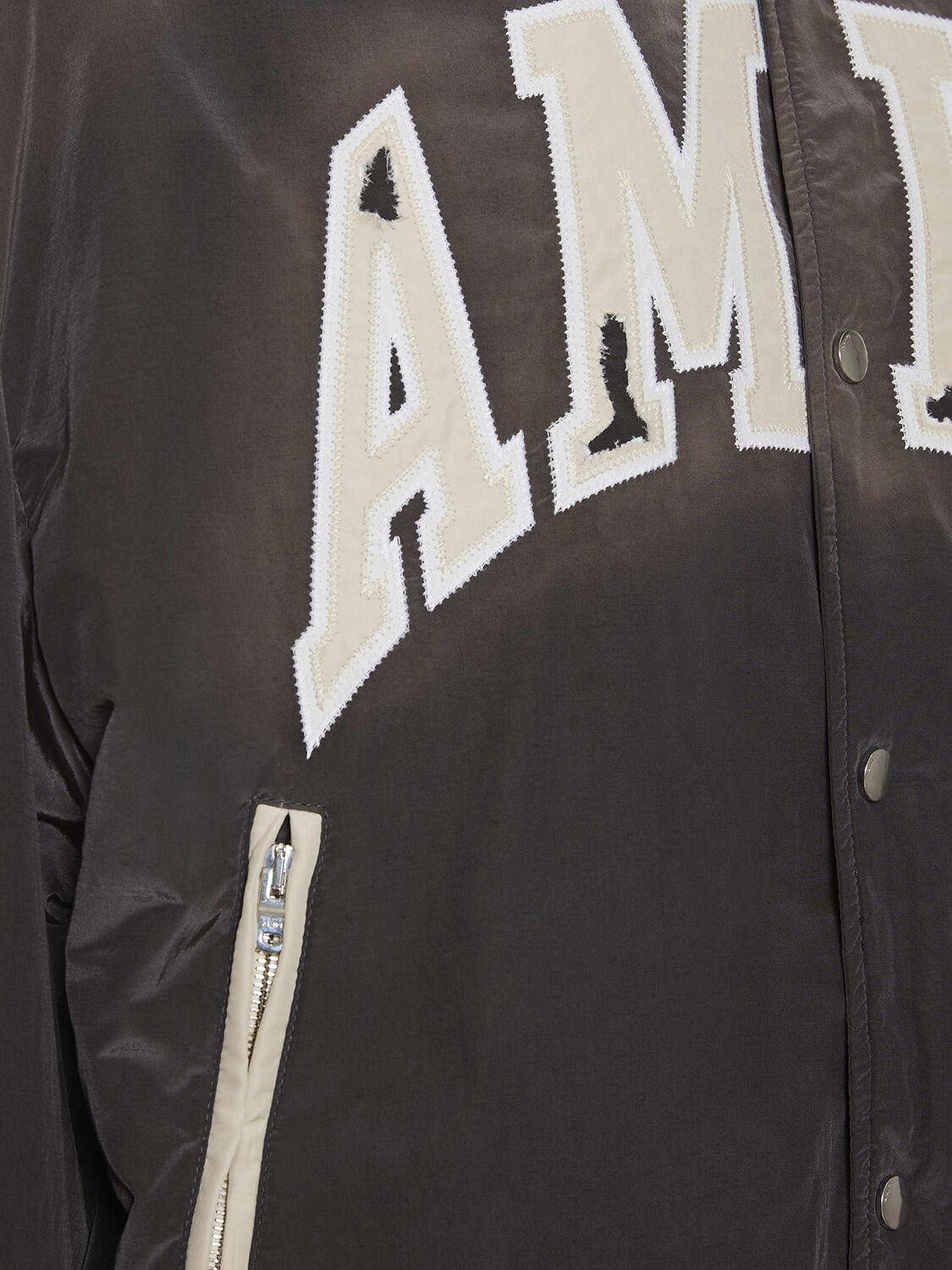 Shop Amiri Sun Faded Bomber Jacket In Black