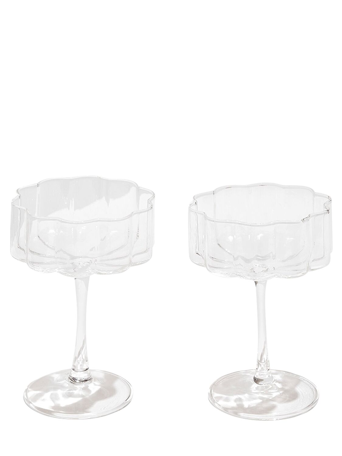 Fazeek Set Of 2 Clear Wave Coupes In Transparent