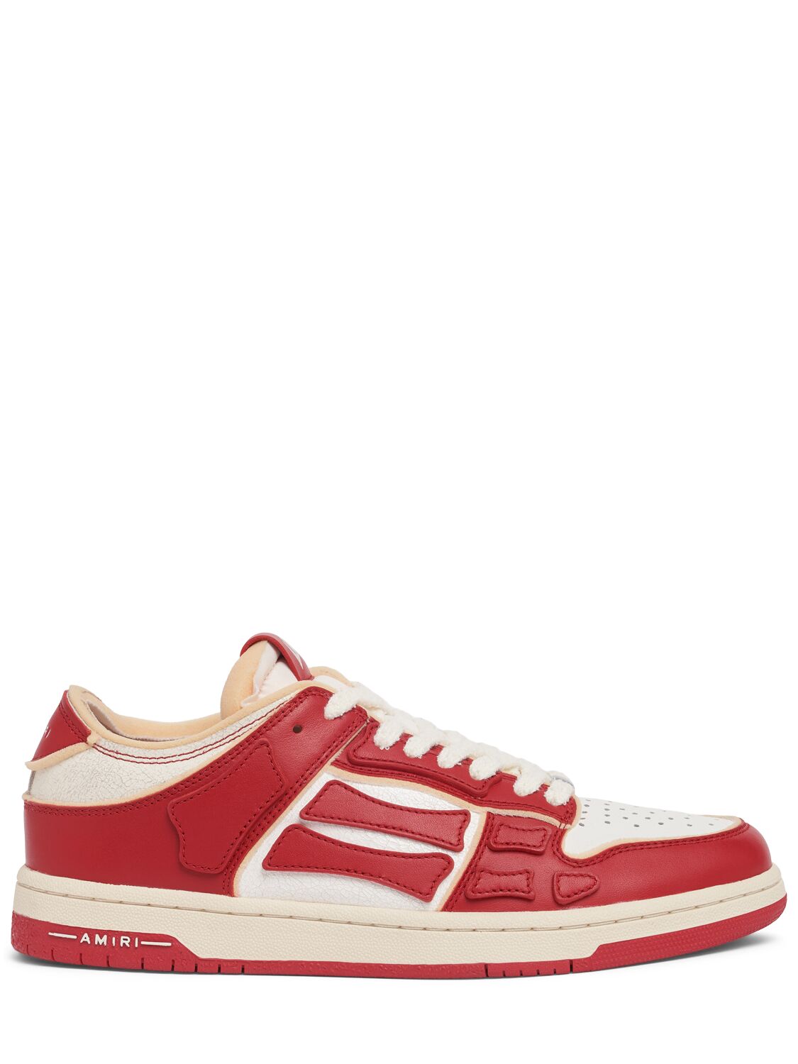 Amiri Collegiate Skel Top Low Sneakers In Red/white