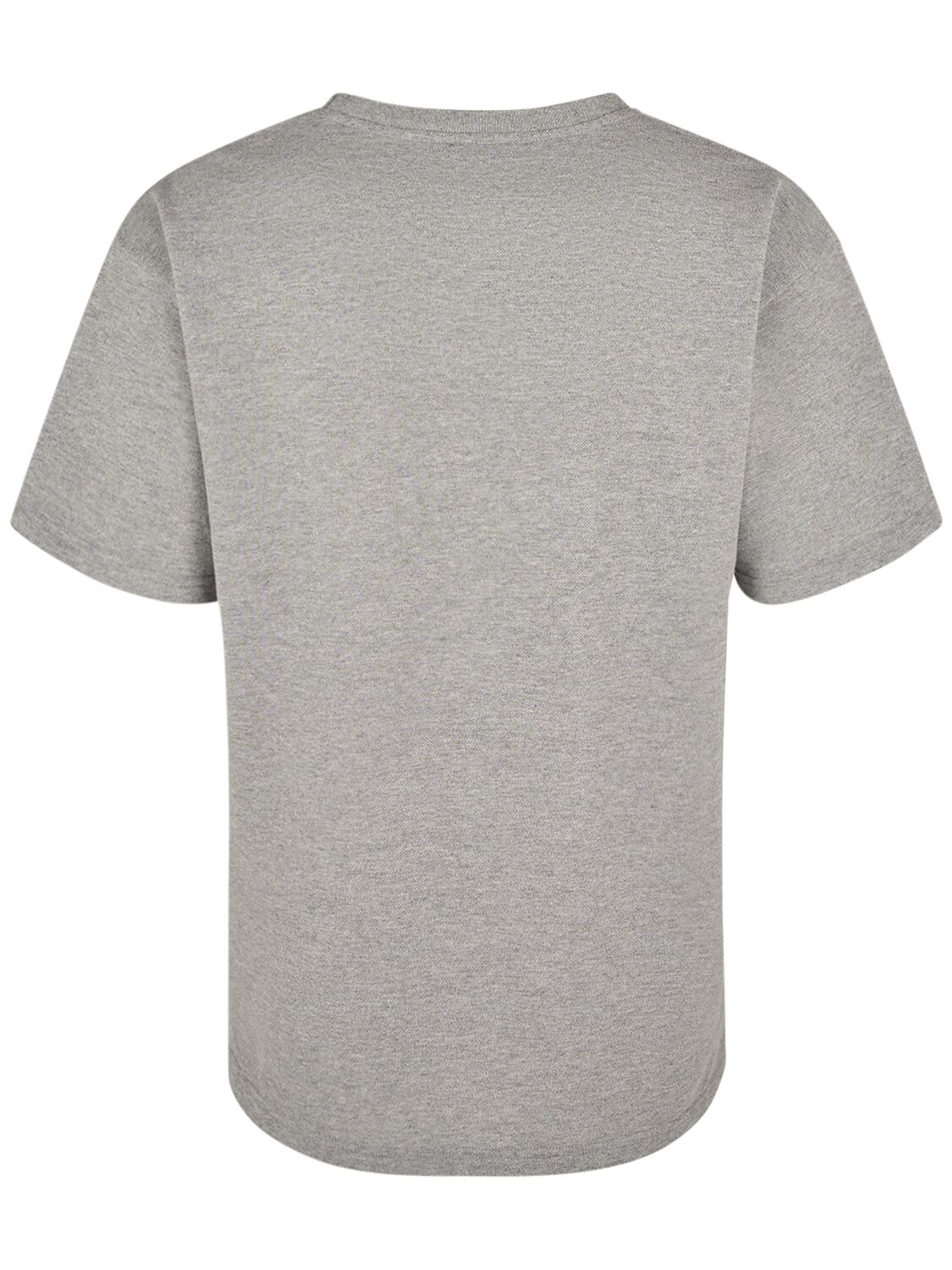 Shop Saint Laurent Cassandre Cotton Blend T-shirt In Grey