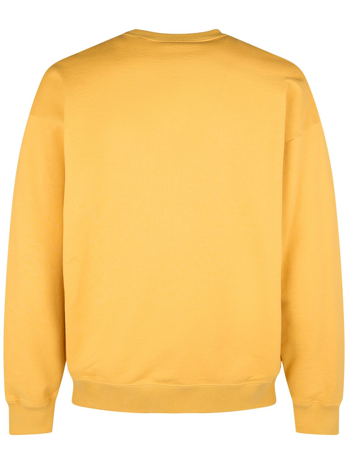 Shop Saint Laurent Vintage Embroidered Cotton Sweatshirt In Yellow