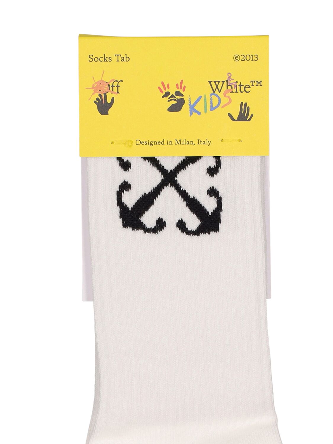 Shop Off-white Arrow Cotton Blend Socks In White