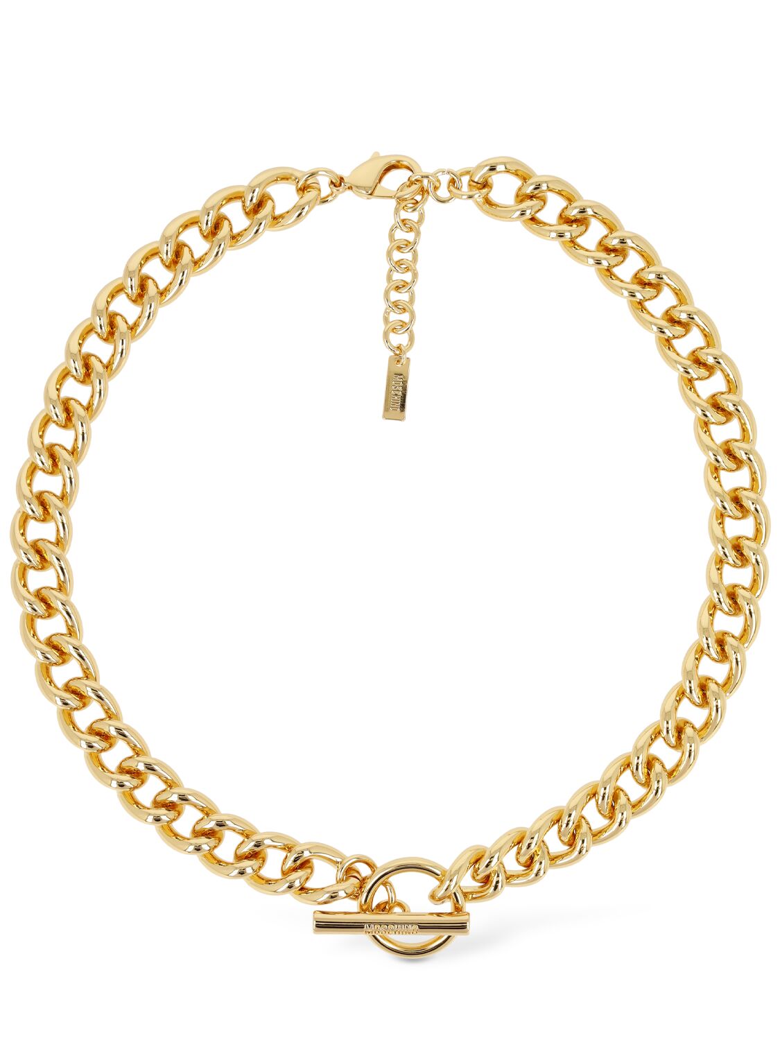 Moschino Chain Collar Necklace In Gold
