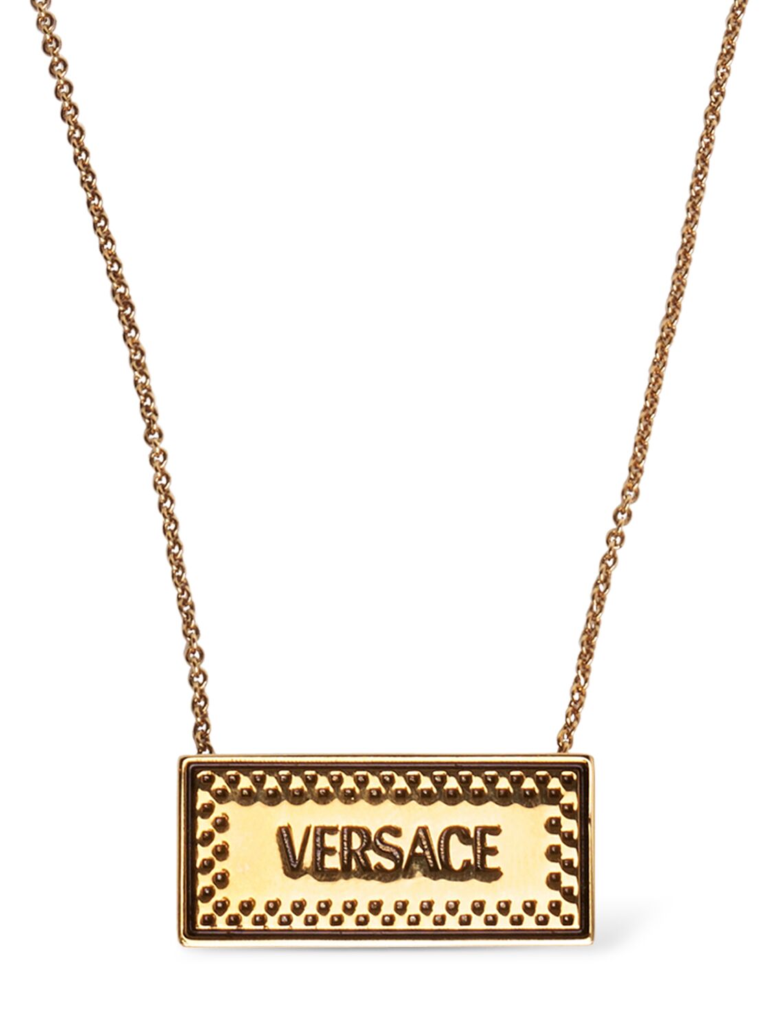 Shop Versace 90's Vintage Long Necklace In Gold