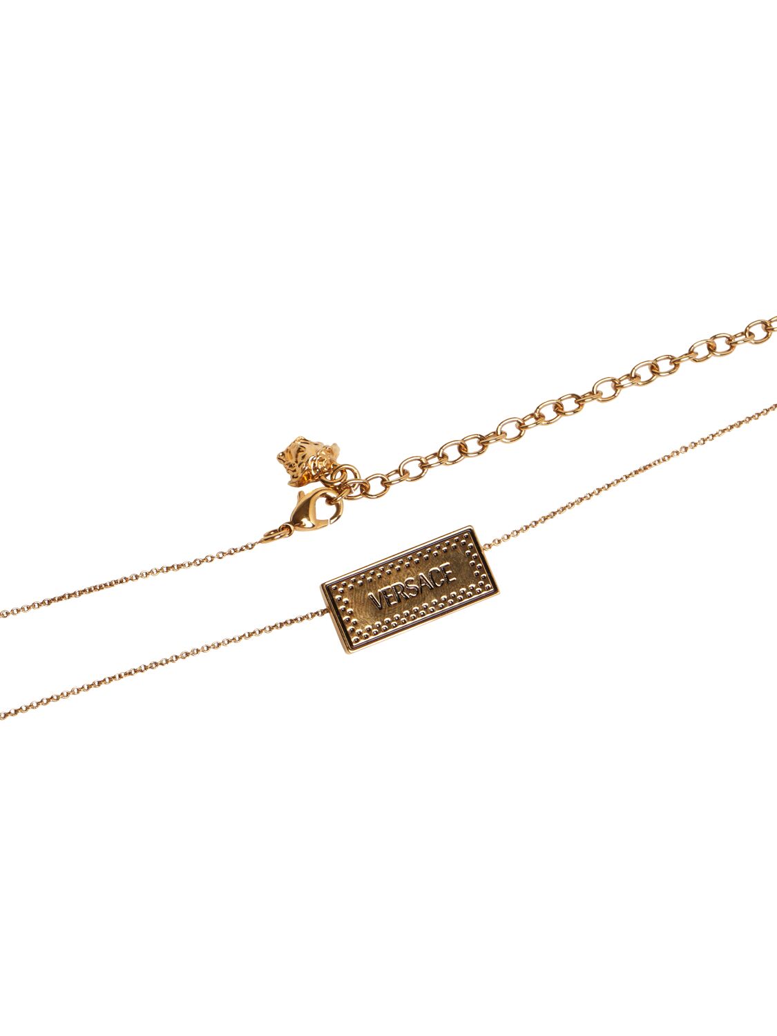 Shop Versace 90's Vintage Long Necklace In Gold