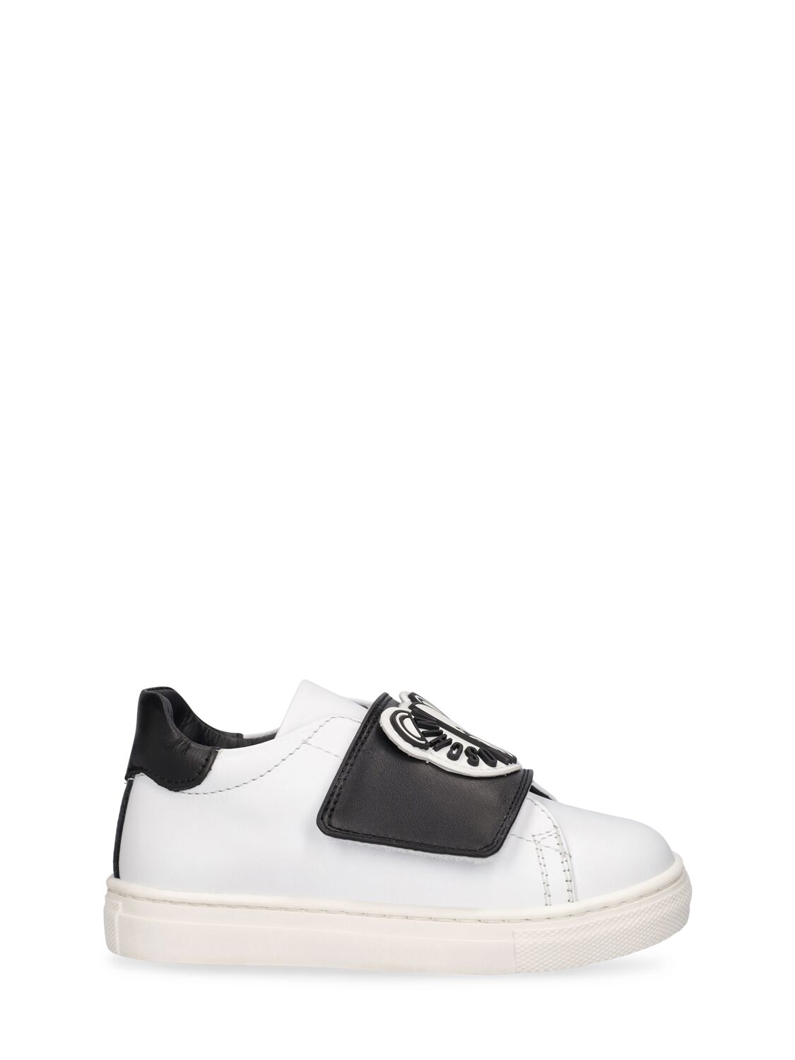 Image of Leather Strap Sneakers W/ Patches