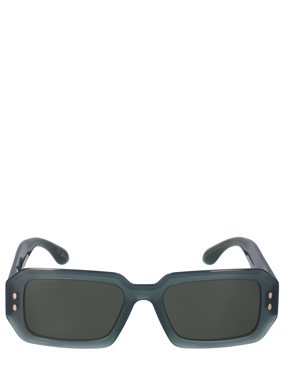 Isabel Marant The New Maxi Temple Acetate Sunglasses In Green,grey