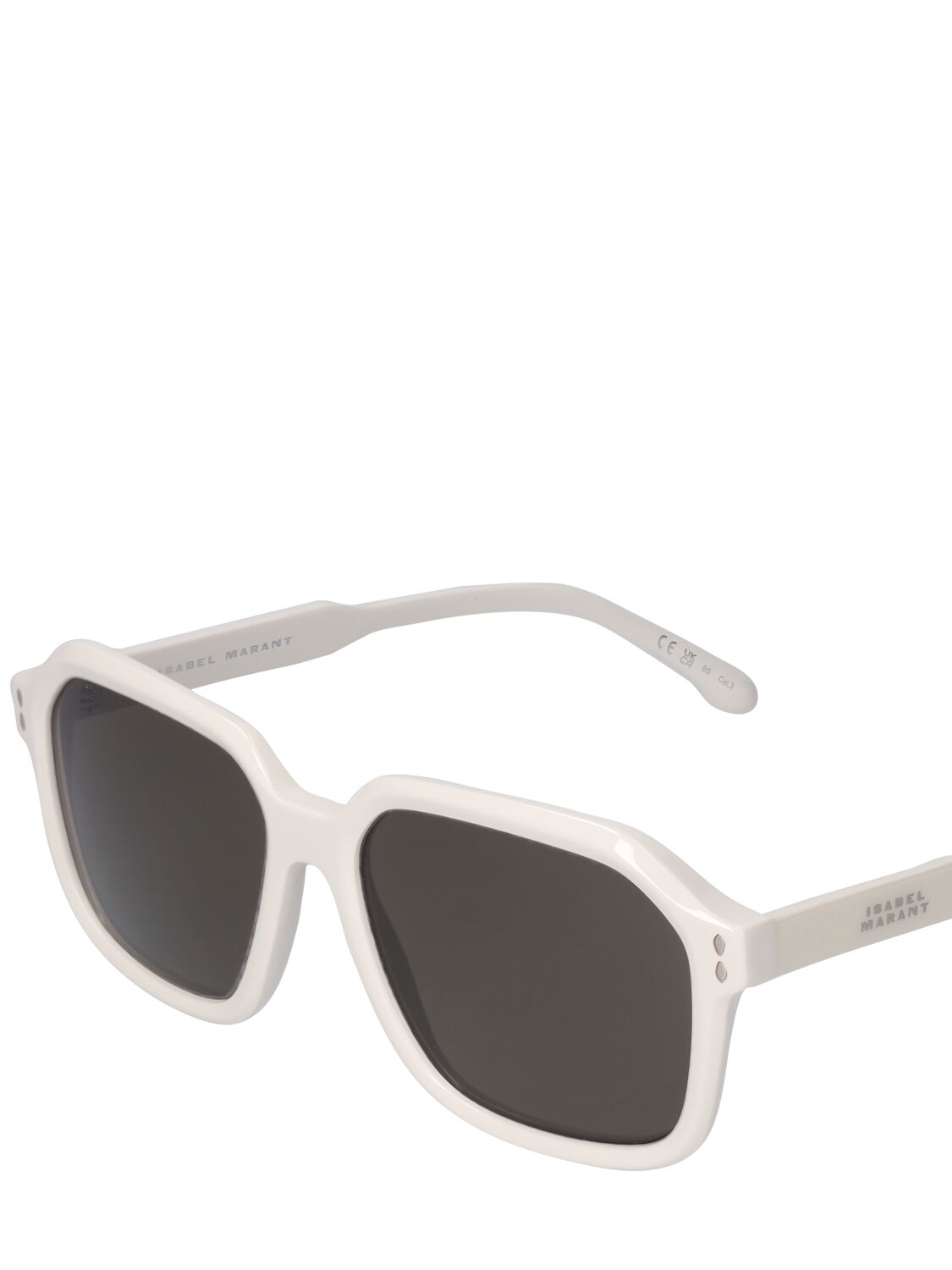 Shop Isabel Marant The In Love Classic Acetate Sunglasses In White,grey