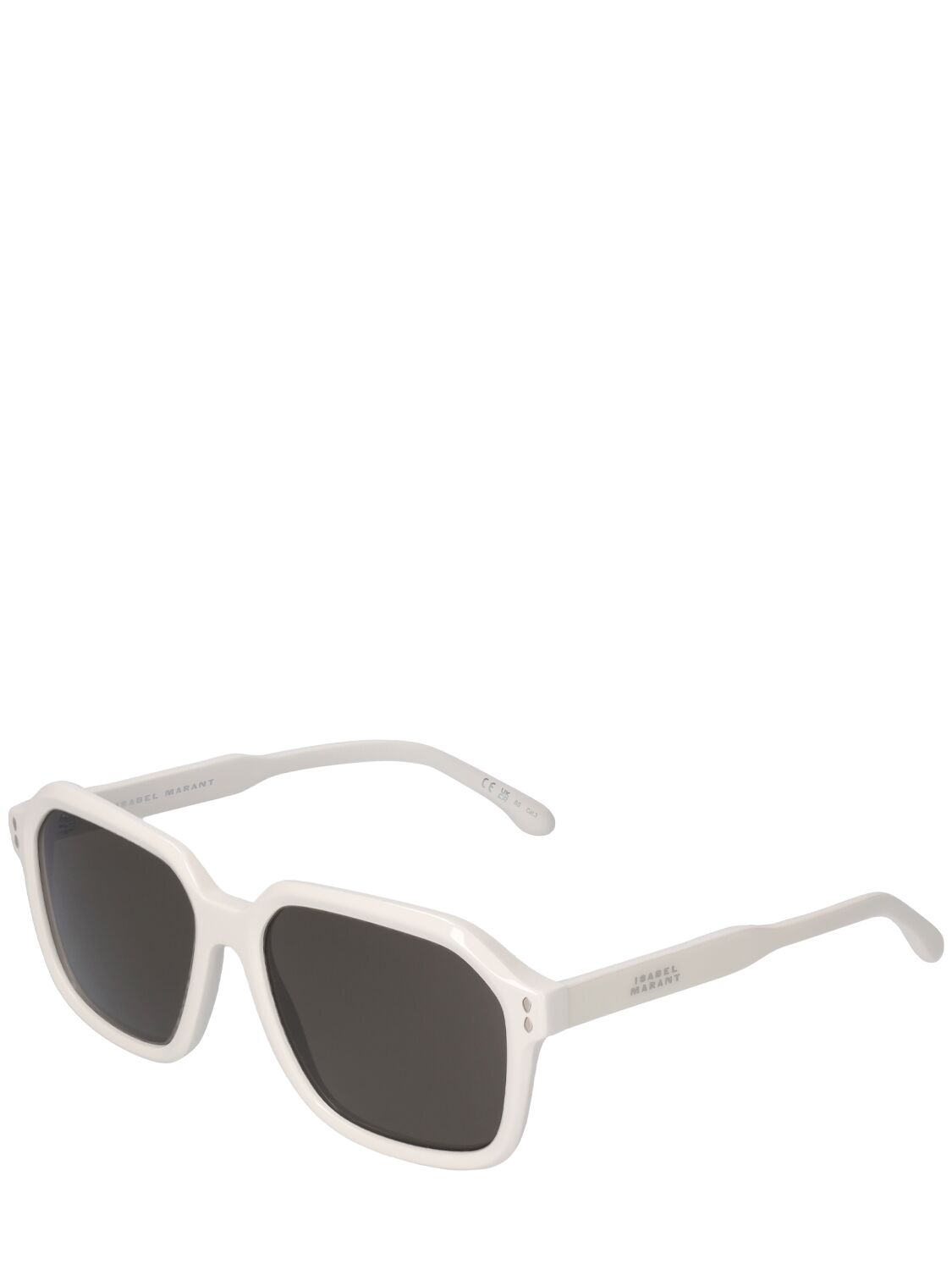 Shop Isabel Marant The In Love Classic Acetate Sunglasses In White,grey