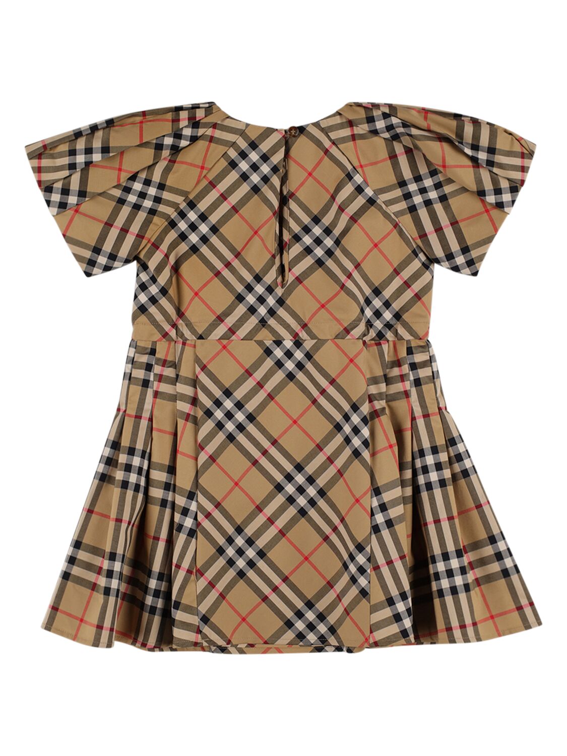 BURBERRY CHECK PRINT COTTON BLEND SHIRT DRESS 