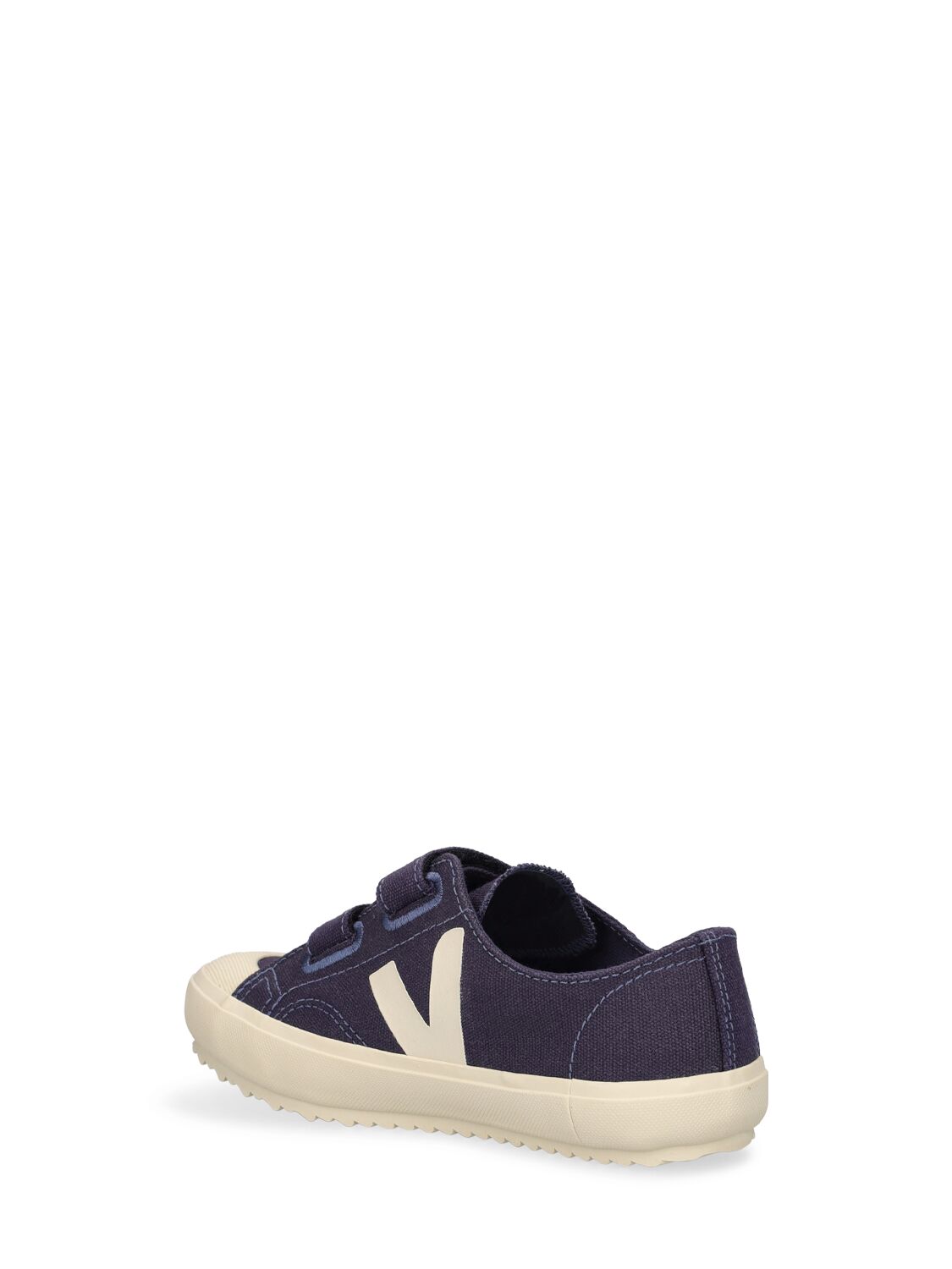 Shop Veja Organic Cotton Canvas Strap Sneakers In Navy