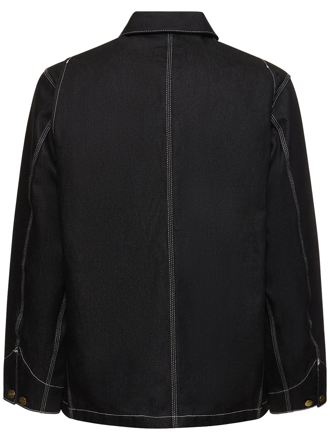 Shop Carhartt Og Denim Chore Coat In Black