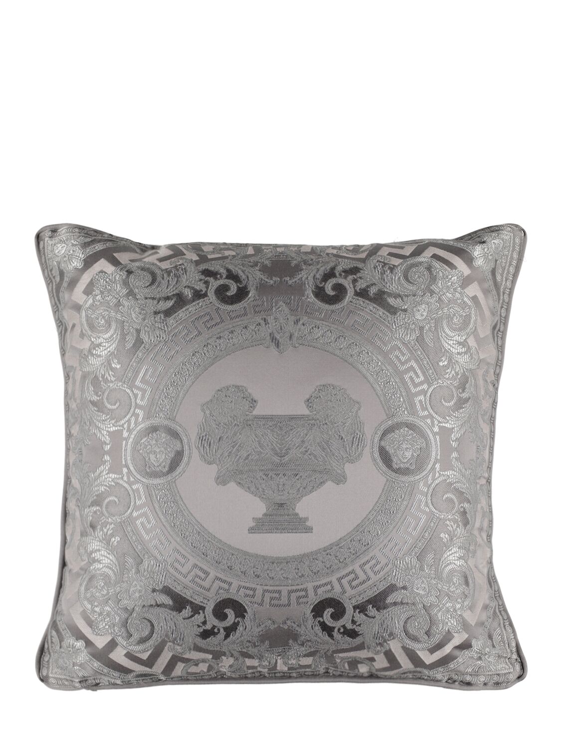 Shop Versace La Coupe Des Dieux Cushion In Grey