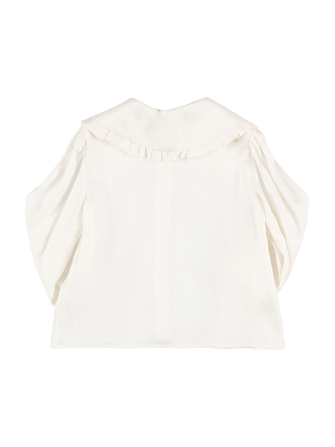 Shop Monnalisa Viscose Shirt In Off White