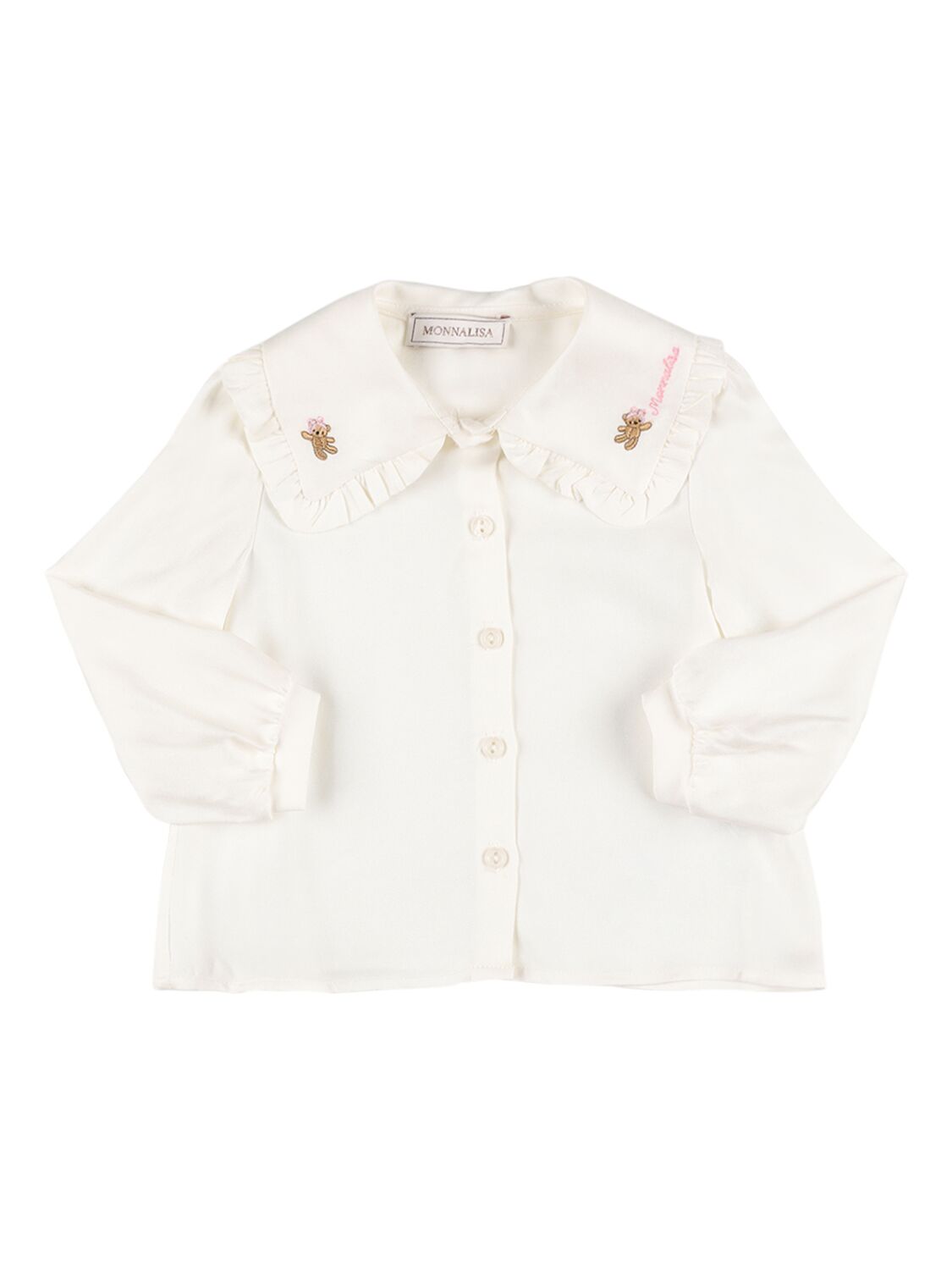 Monnalisa Babies' Viscose Shirt In Off White