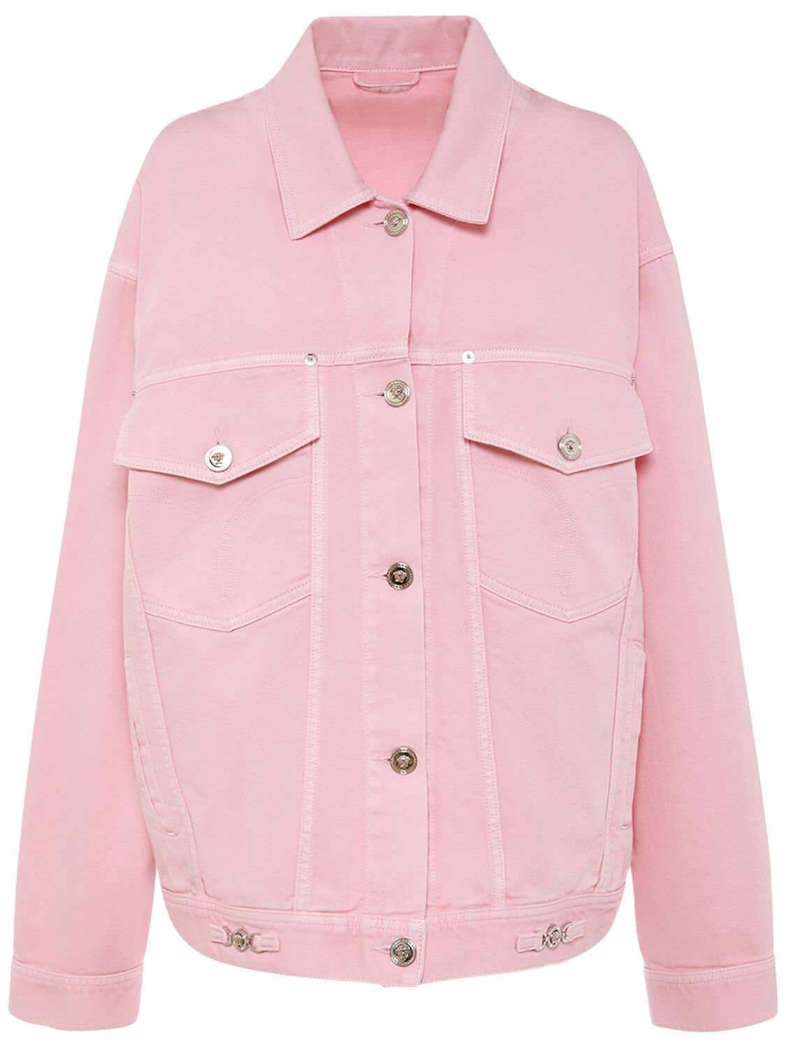 Versace Denim Jacket In Pink