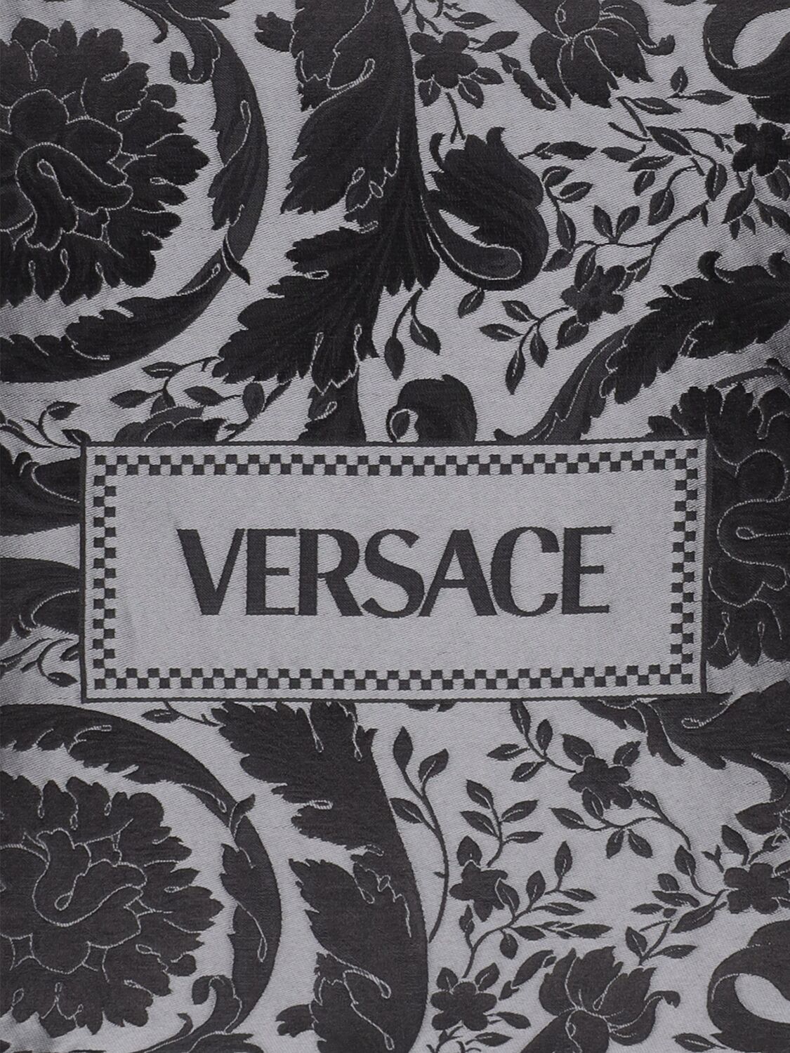 Shop Versace Barocco Renaissance Cushion In Anthracite