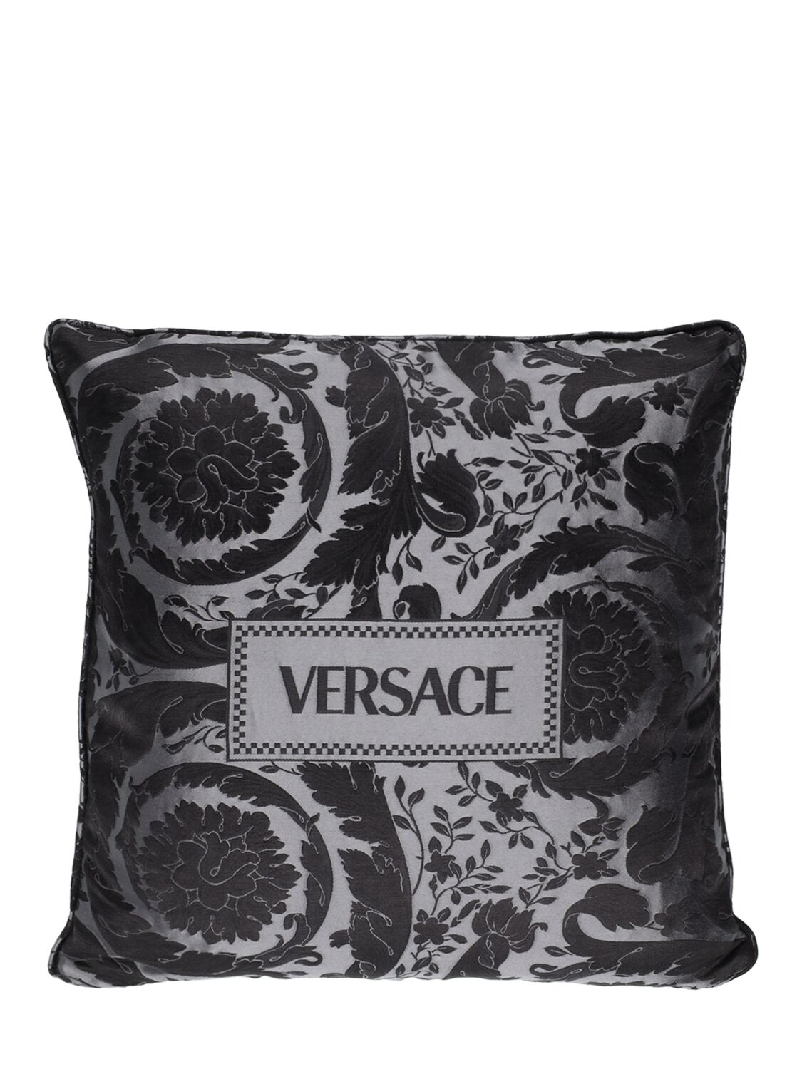 Versace Barocco Renaissance Cushion In Anthracite