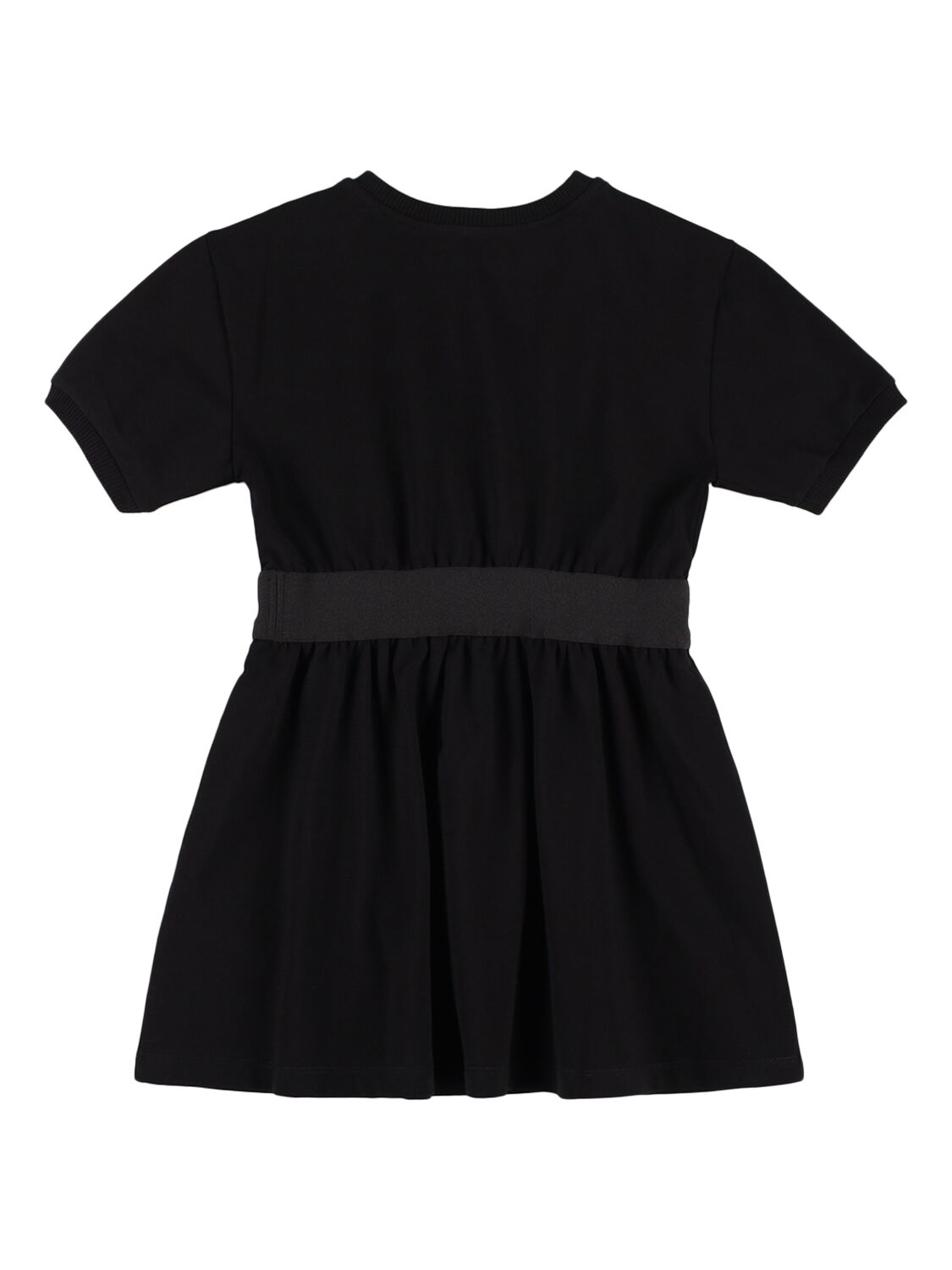 Shop Dolce & Gabbana Logo Cotton Blend Jersey Dress In Black