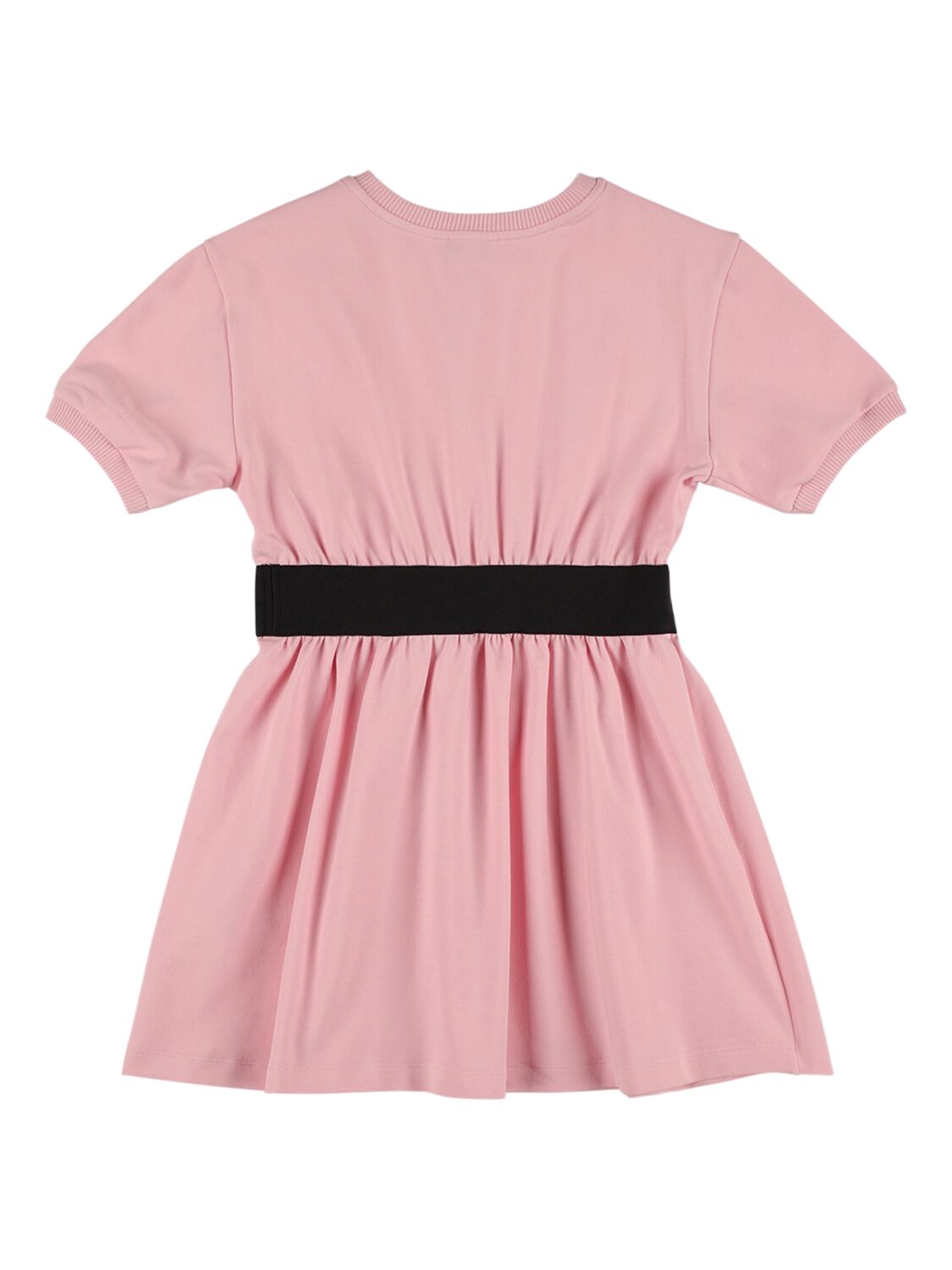 Shop Dolce & Gabbana Logo Cotton Blend Jersey Dress In Pink