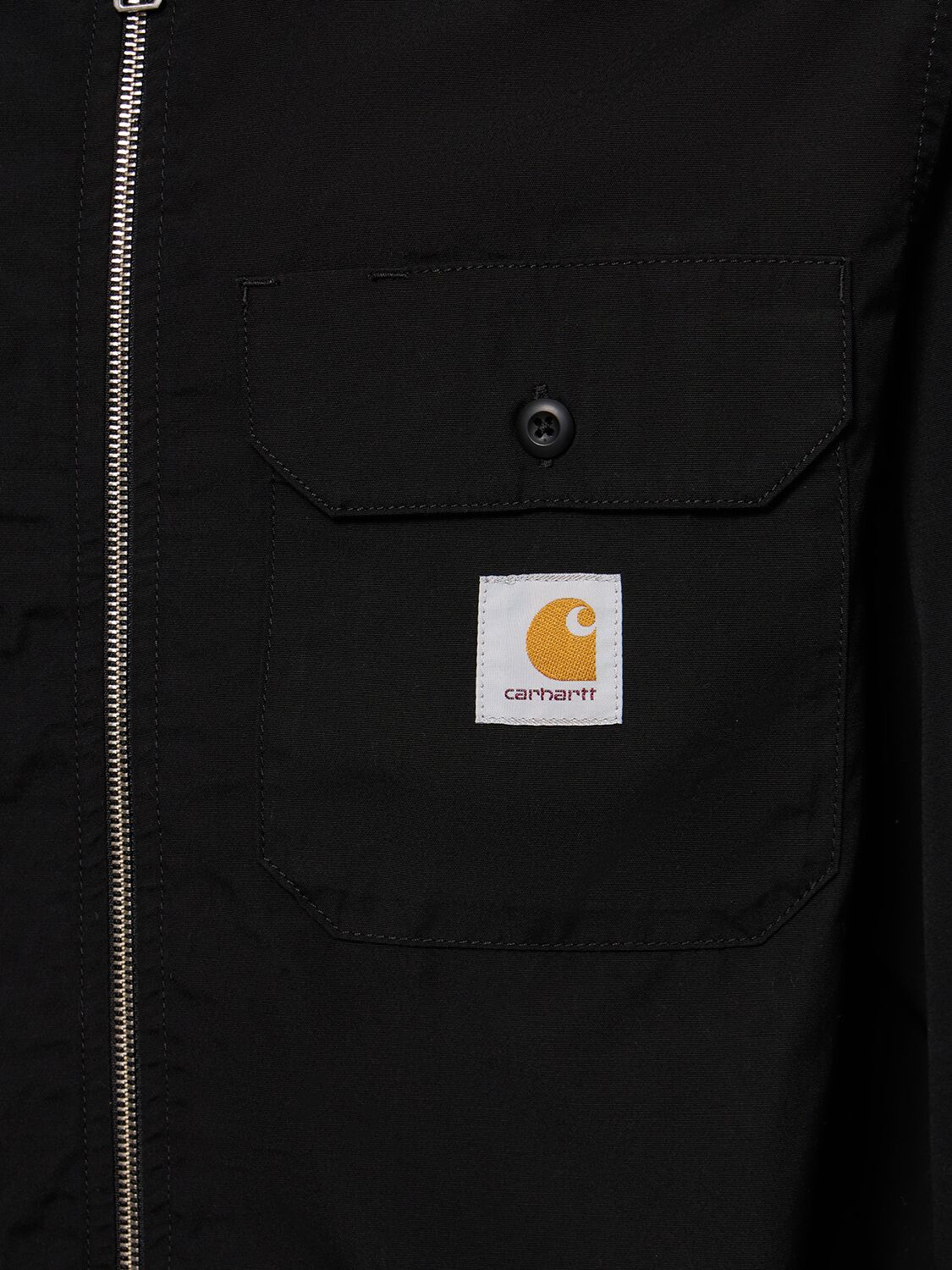 Shop Carhartt Craft Long Sleeve Zip Shirt In Black